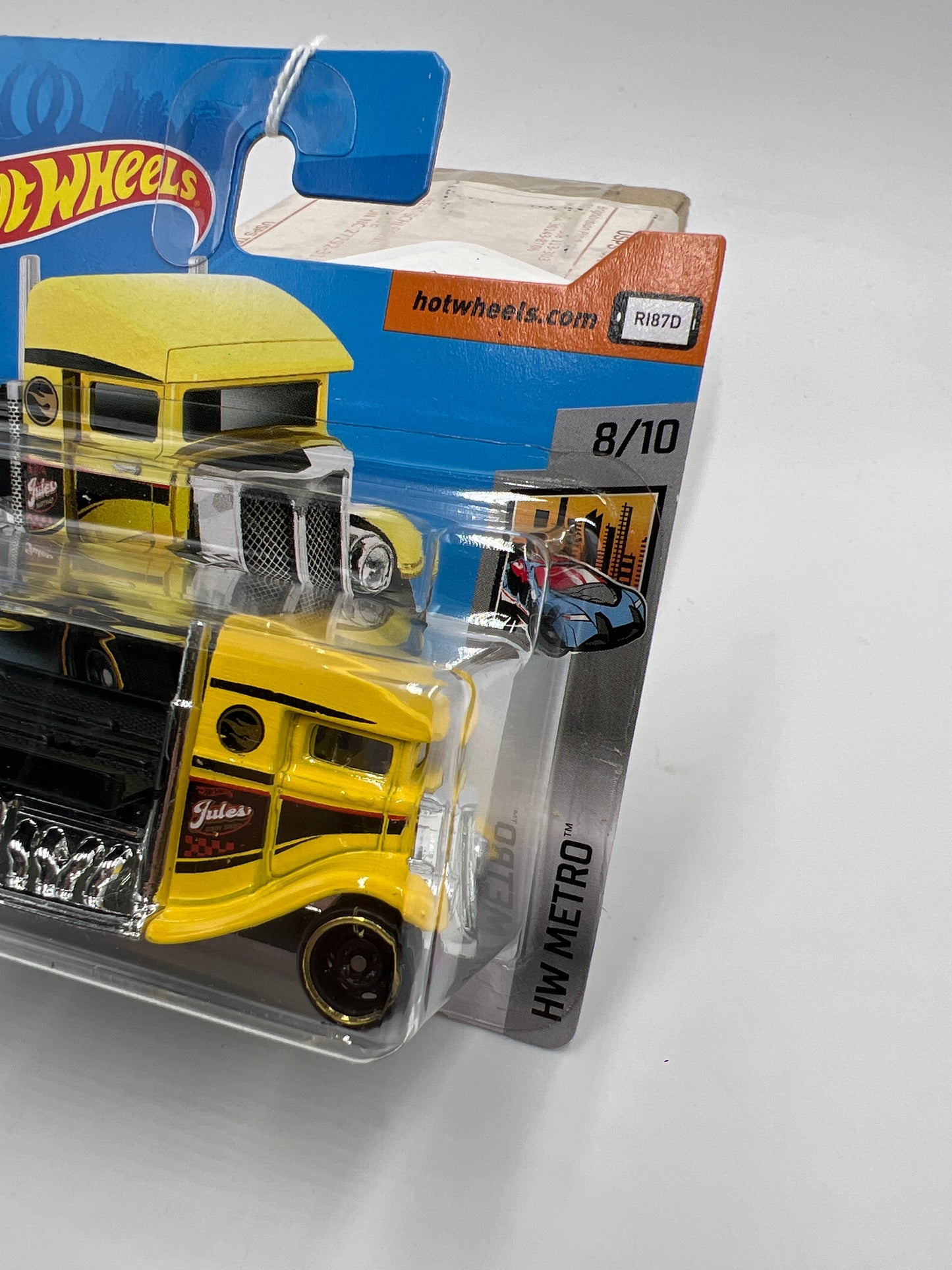 2019 Hot Wheels Treasure Hunt #207 Fast-Bed Hauler Yellow Short Card 273D