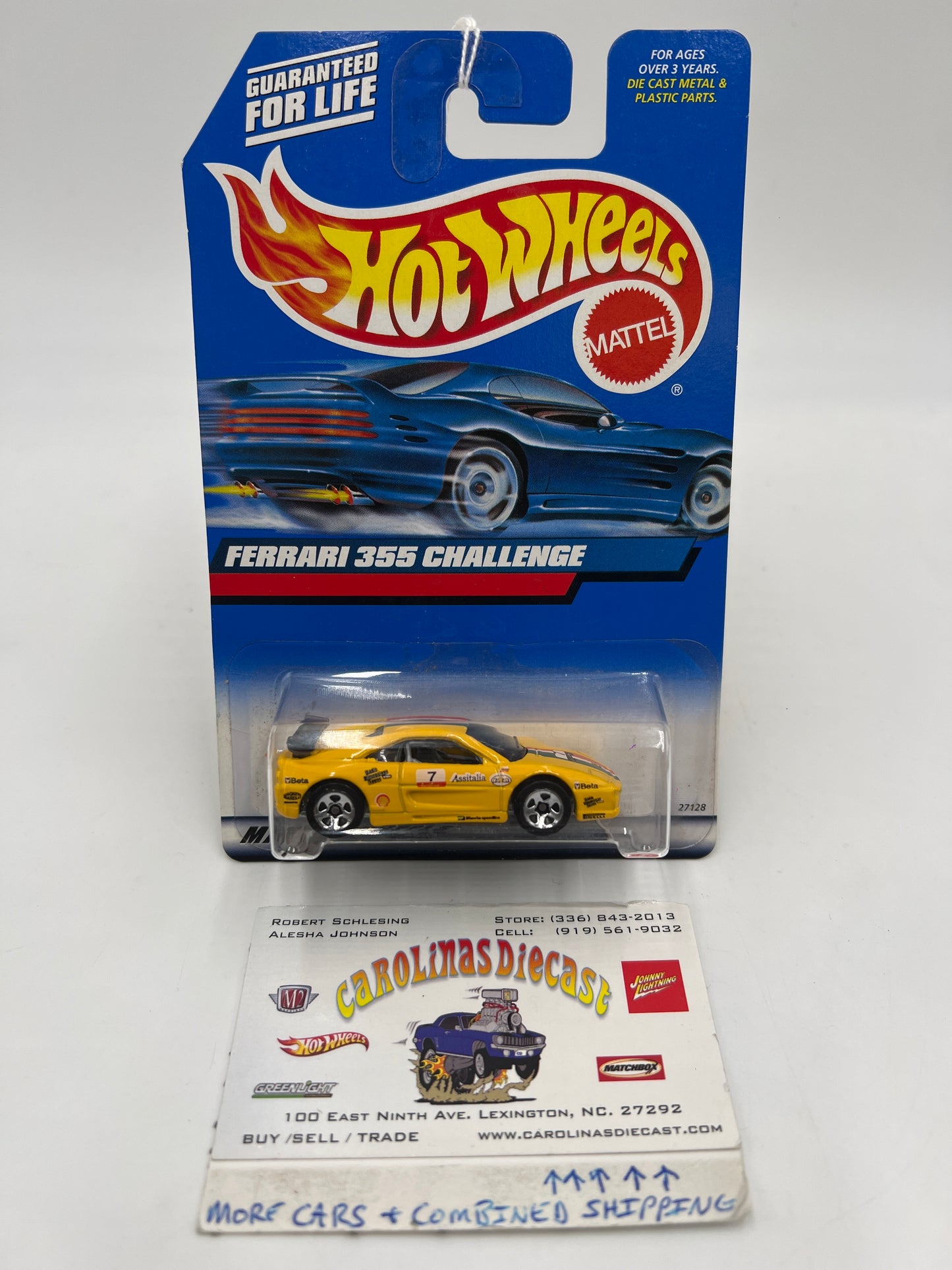 2000 Hot Wheels Model Series #162 Ferrari 355 Yellow Racing Decals 5SP Wheels