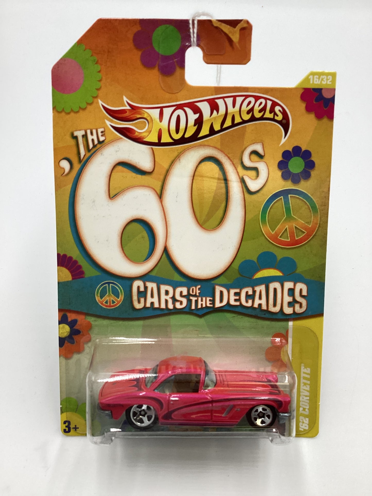 2011 Hot wheels The 60’s Cars of the Decade #16 62 Corvette Pink 157i