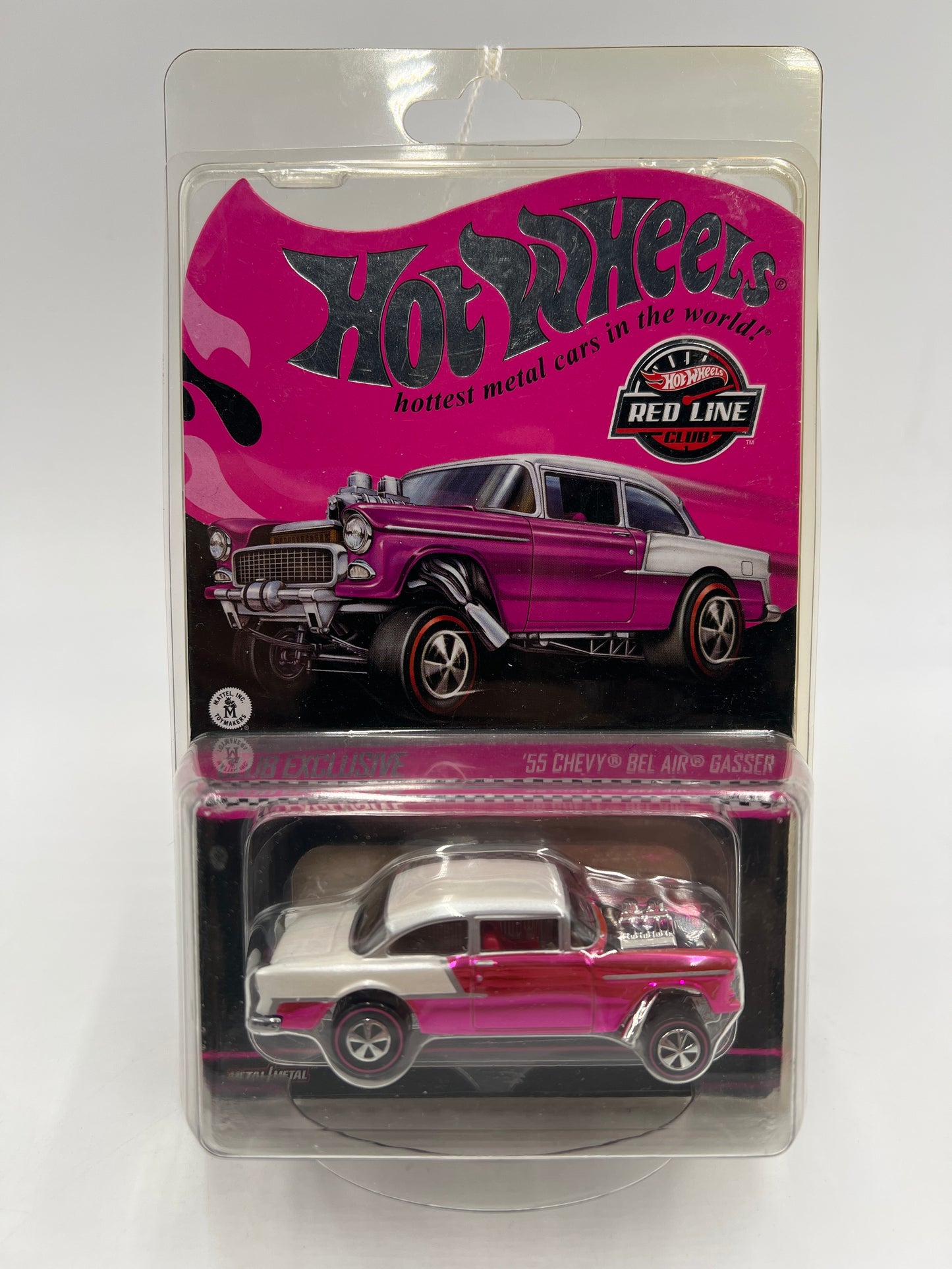 2025 Hot Wheels RLC Club Exclusive 55 Chevy Bel Air Gasser Pink W/Protector 2