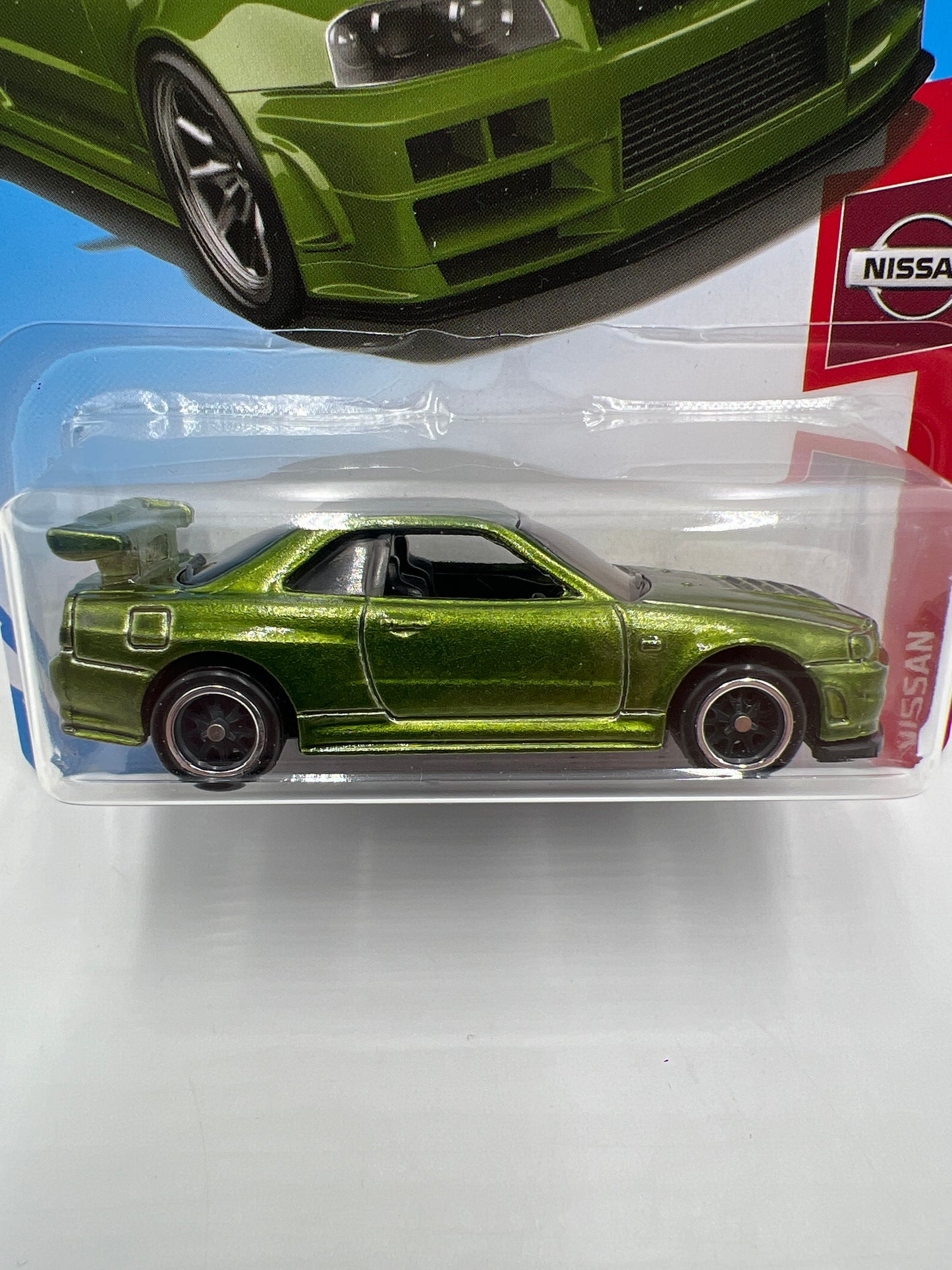 2019 Hot Wheels #45 Super Treasure Hunt Nissan Skyline GT-R BNR34 Green W/Protector