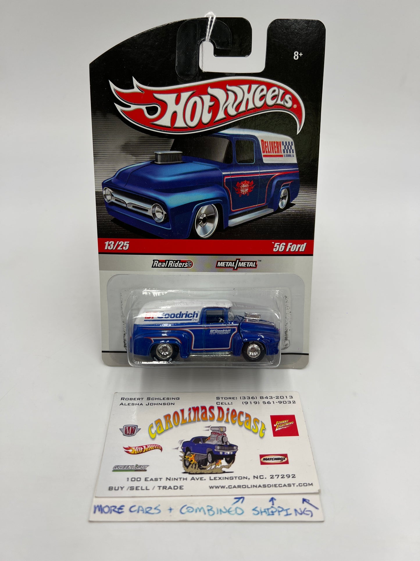 Hot Wheels Slick Rides #13 56 Ford BF Goodrich Blue 243A