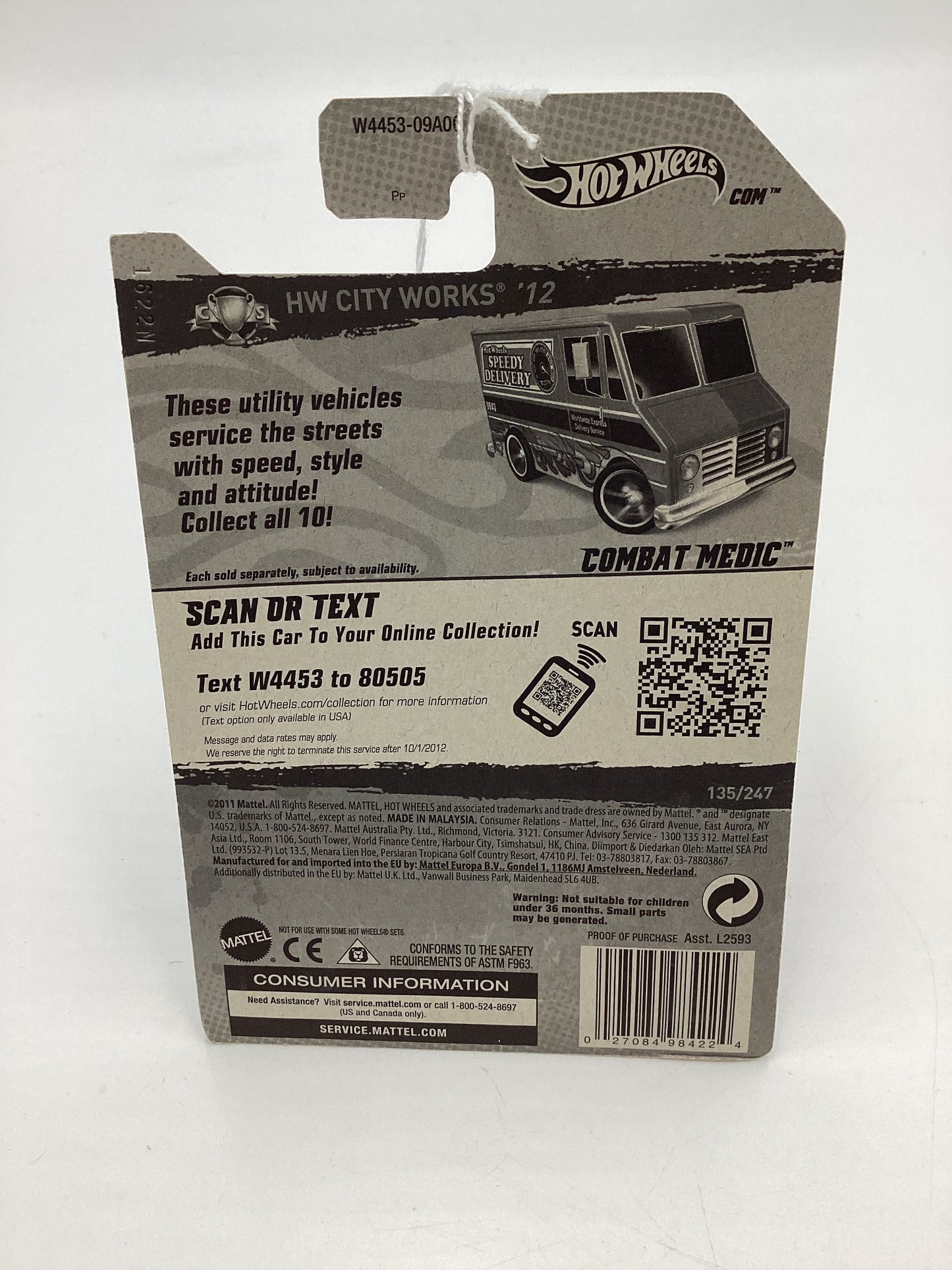 2012 Hot Wheels #135 Combat Medic Pink Walmart Exclusive 239A