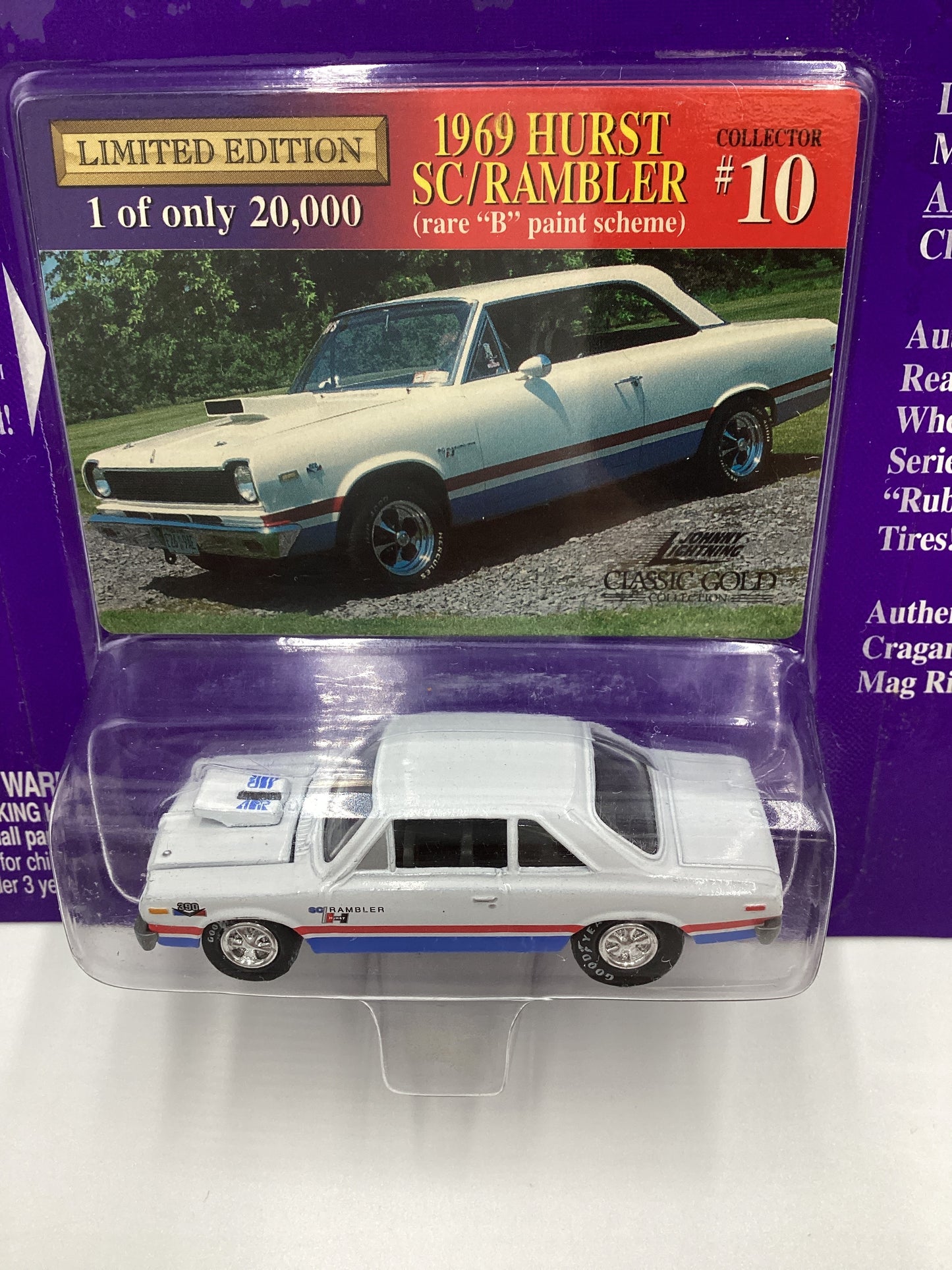 JOHNNY LIGHTNING CLASSIC GOLD Collection #10 1969 Hurst SC/Rambler Rare B Paint Scheme 228F