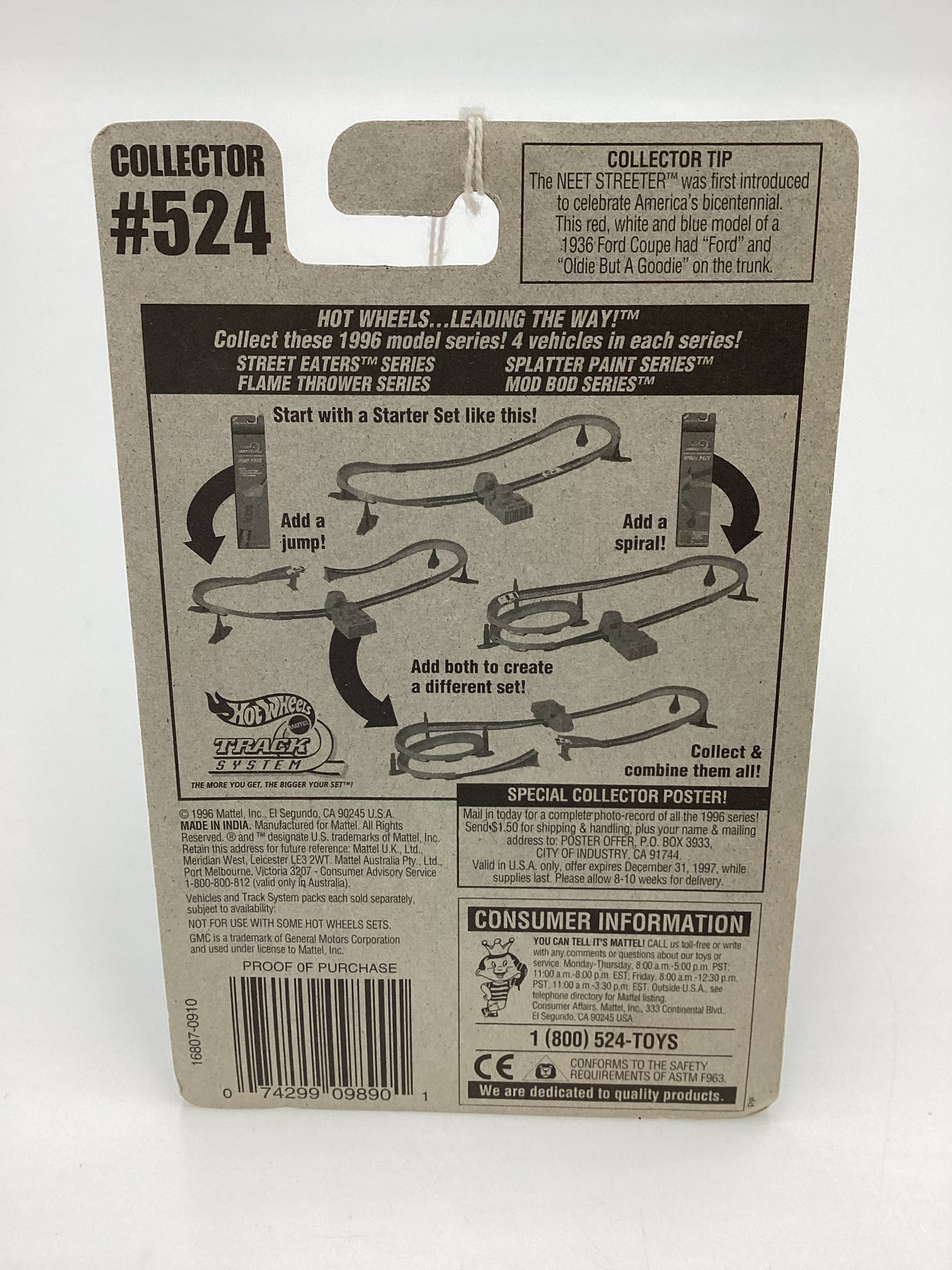 1996 Hot Wheels BW Collector #524 GMC Motor Home Blue 240F