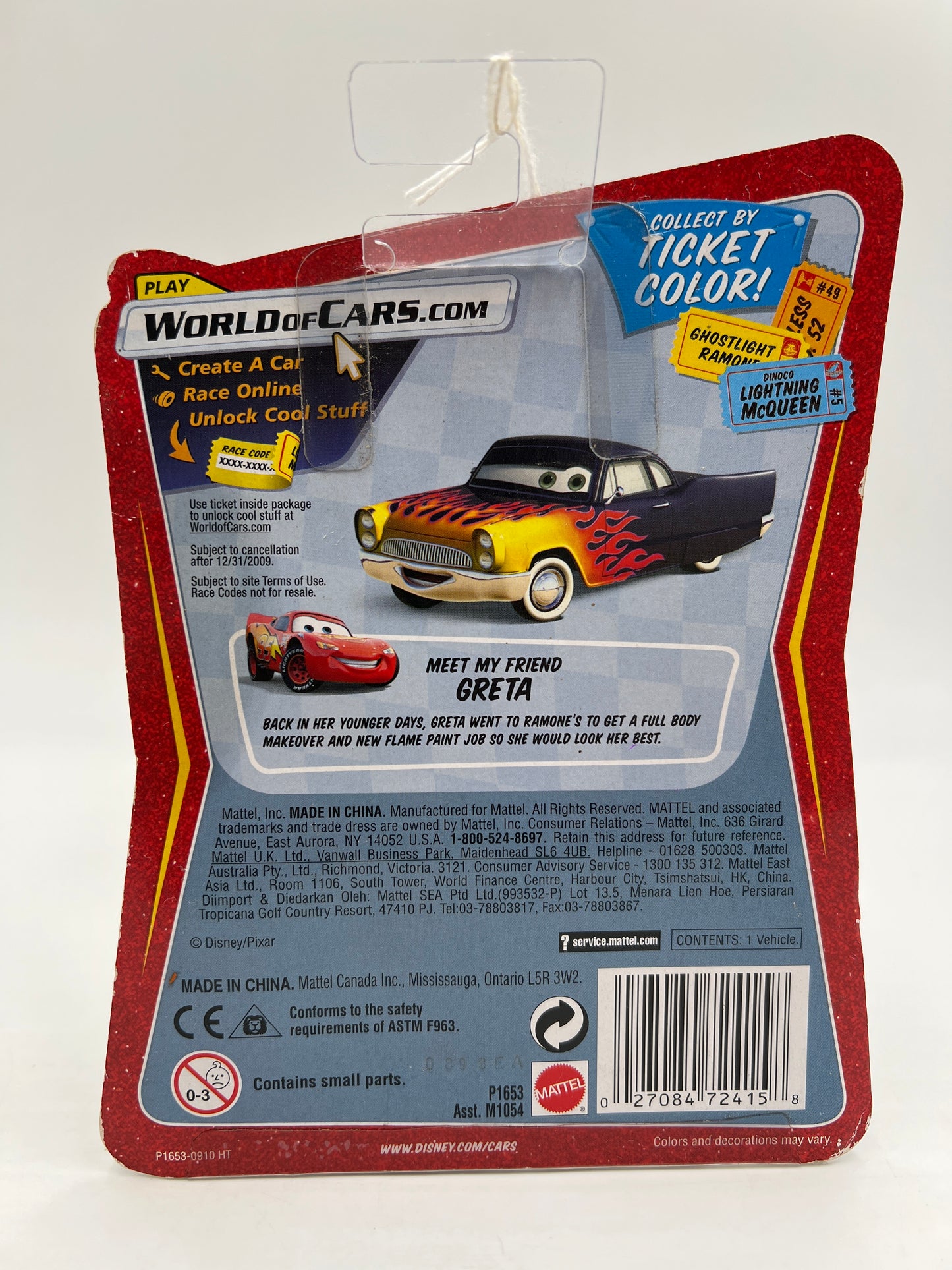 Disney Pixar The World Of Cars Race O Rama #96 Vitoline Pitty #1