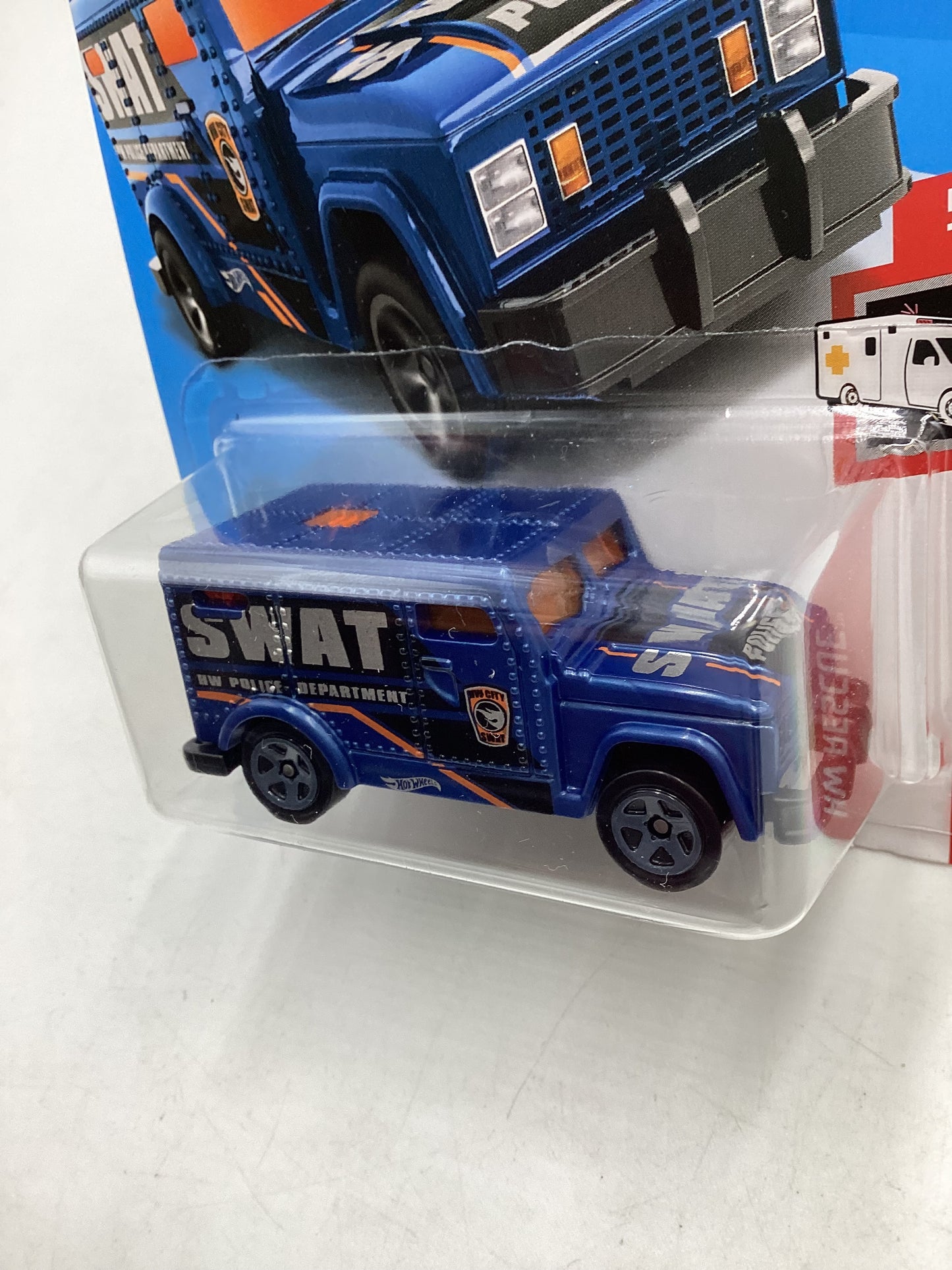 2019 HOT WHEELS  TREASURE HUNT Factory Sealed HW Armored Truck Blue #182 276H