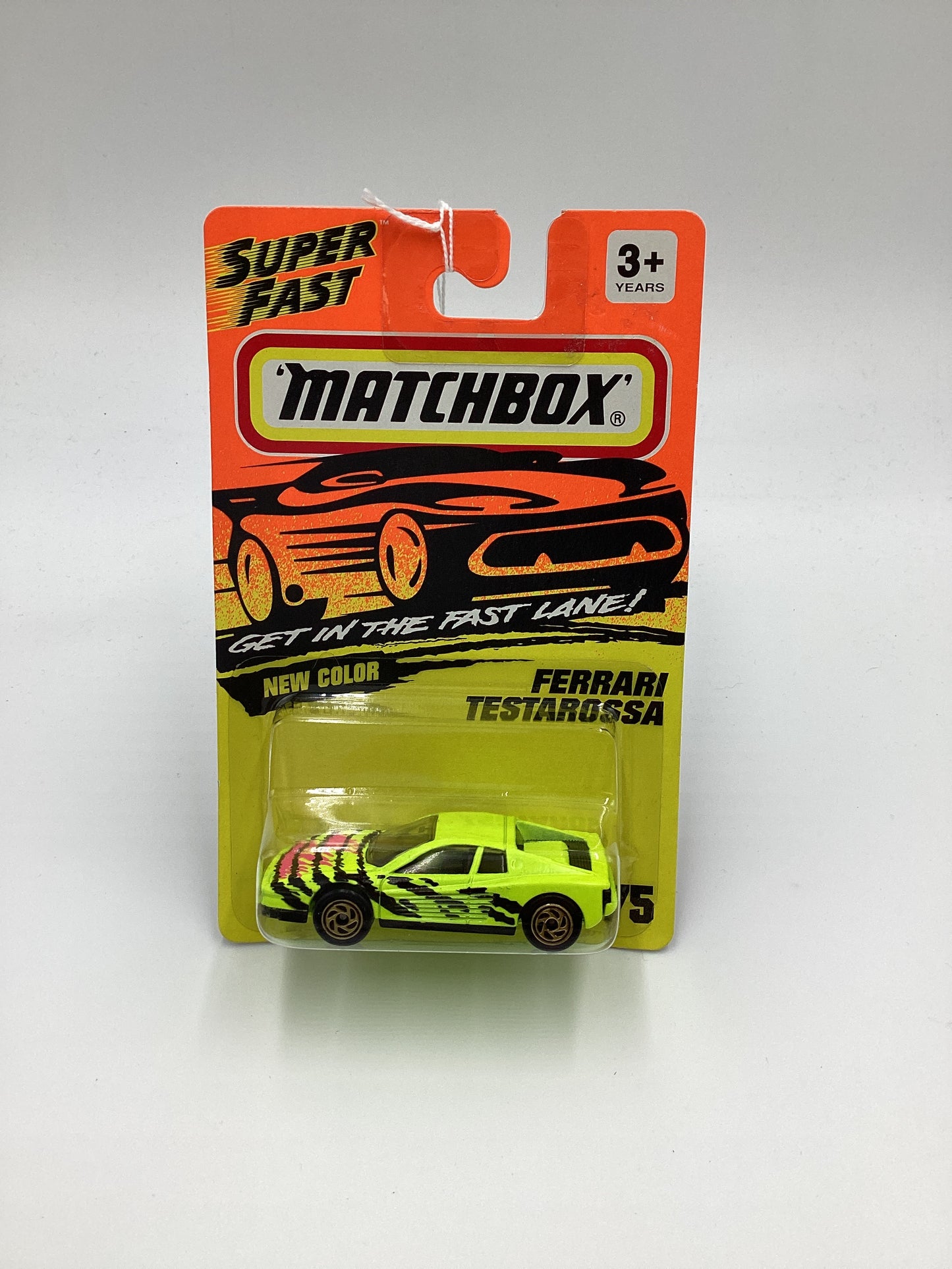 Matchbox Super Fast Get In The Fast Lane #75 Ferrari Testarossa Neon Yellow 207C