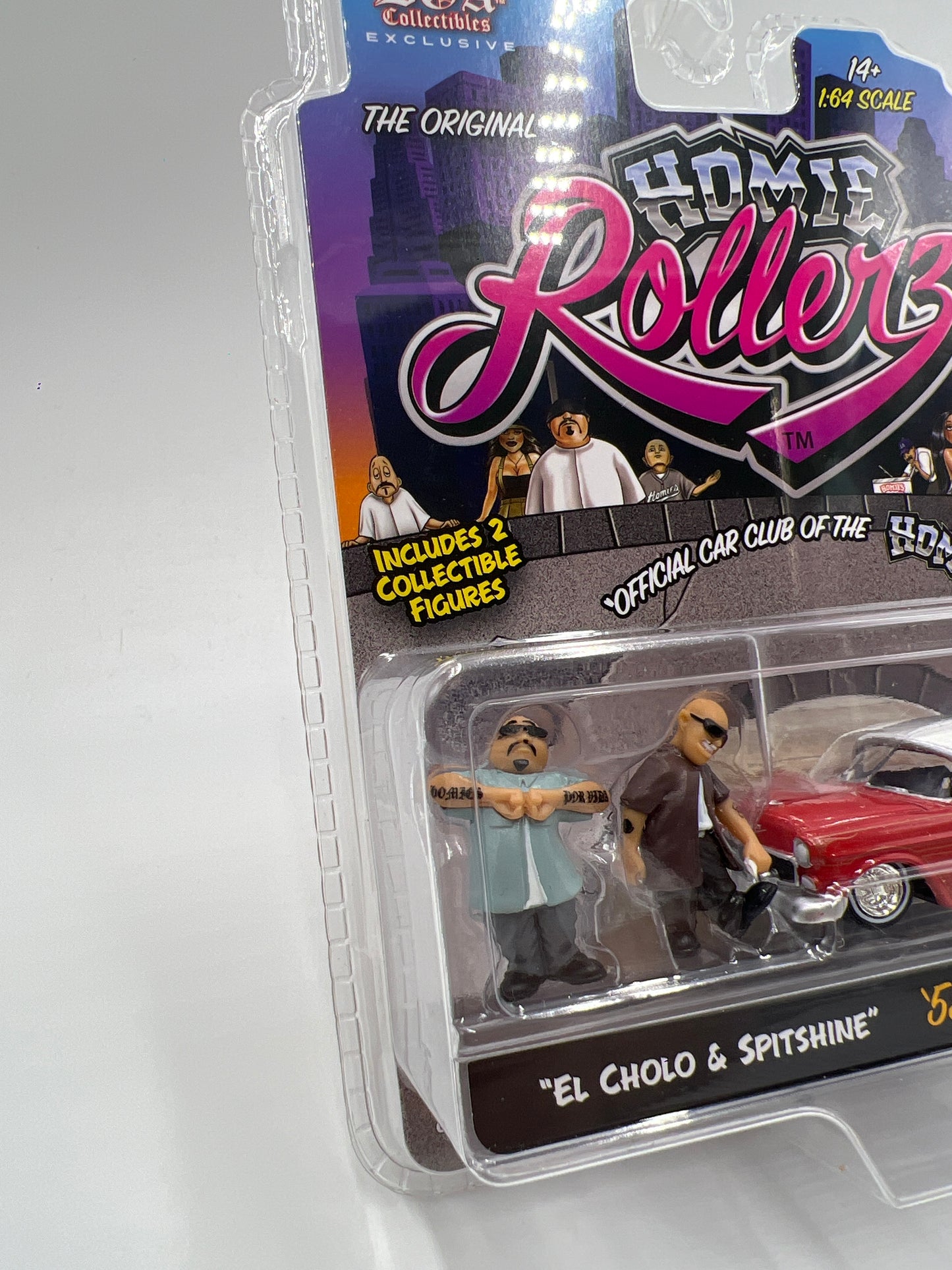 Greenlight x DGA Homie Rollerz 55 Chevy Bel Air Red & El Cholo/Spitshine 222A