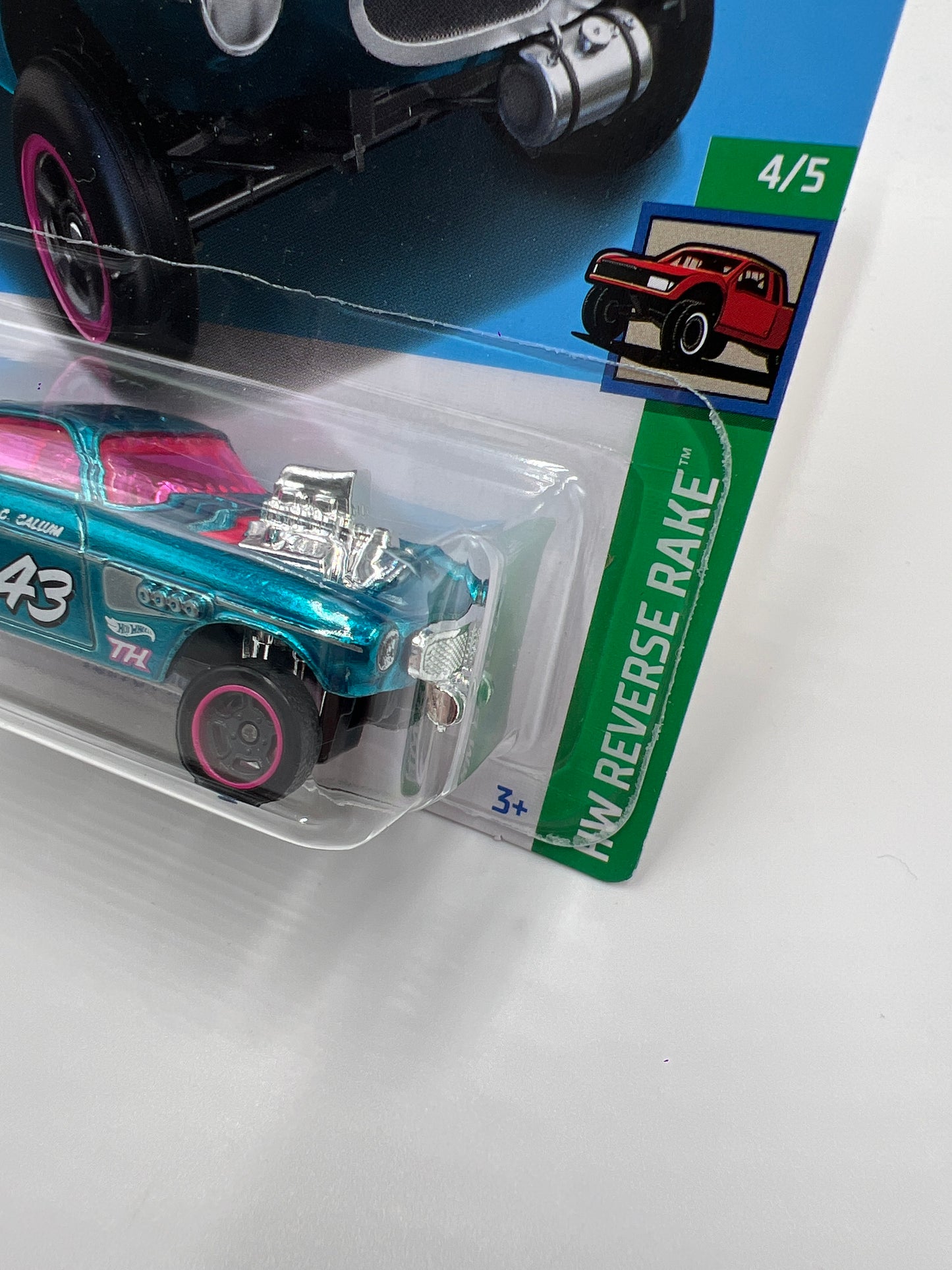 2024 Hot Wheels Super Treasure Hunt #153 Volvo P1800 Gasser Blue W/Protector #1