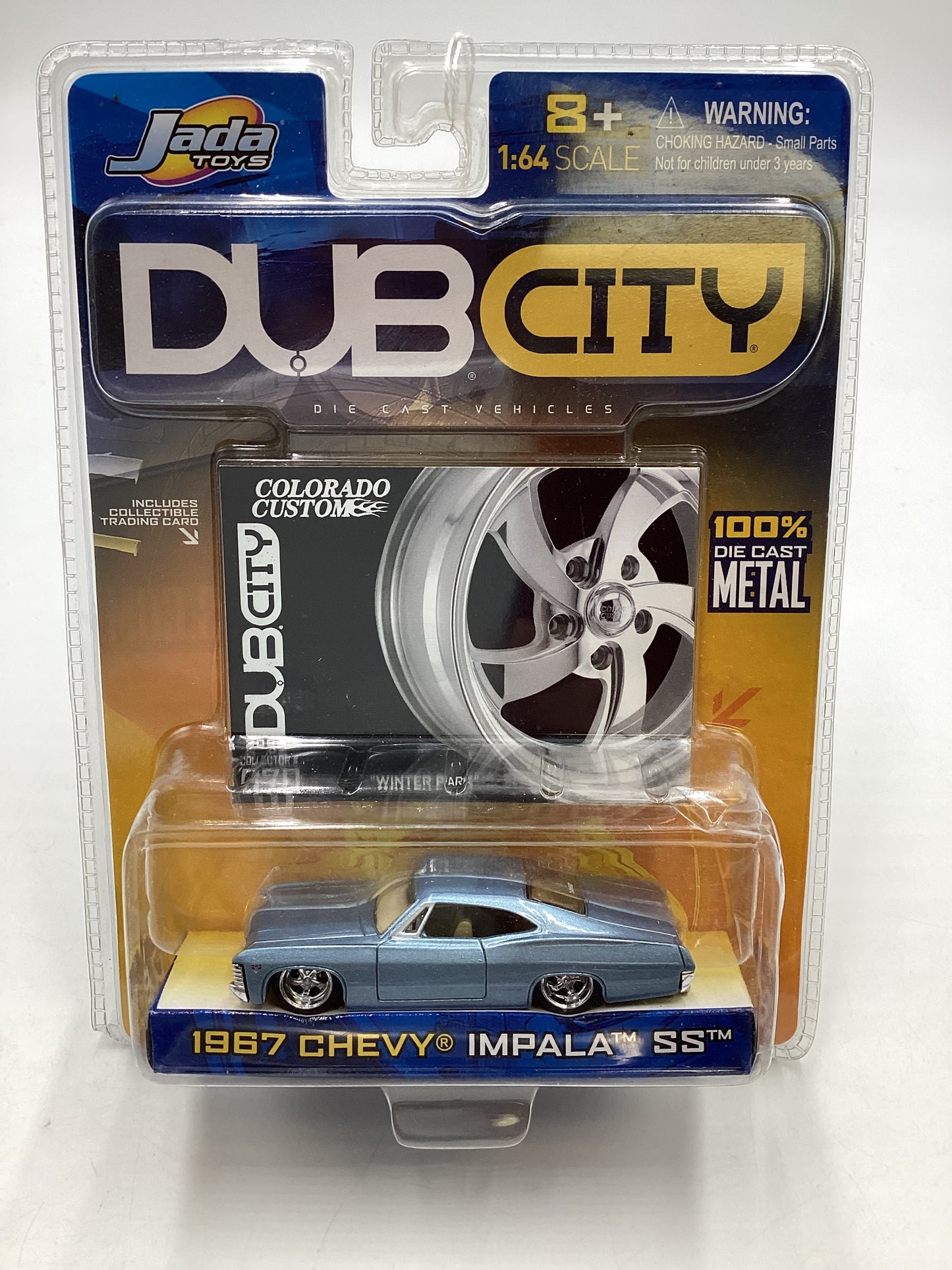 Jada Toys Dub City #070 1967 Chevy Impala SS Light Blue 221A