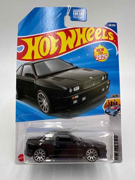 2025 Hot Wheels J Case HW Metro #58 Maserati Shamal Black 67C
