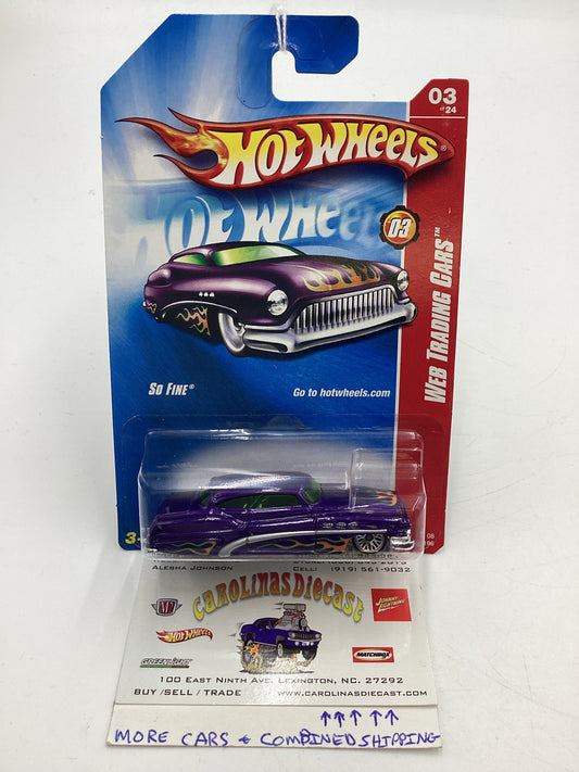 2008 Hot Wheels Web Trading Cars #79 So Fine Purple EE4