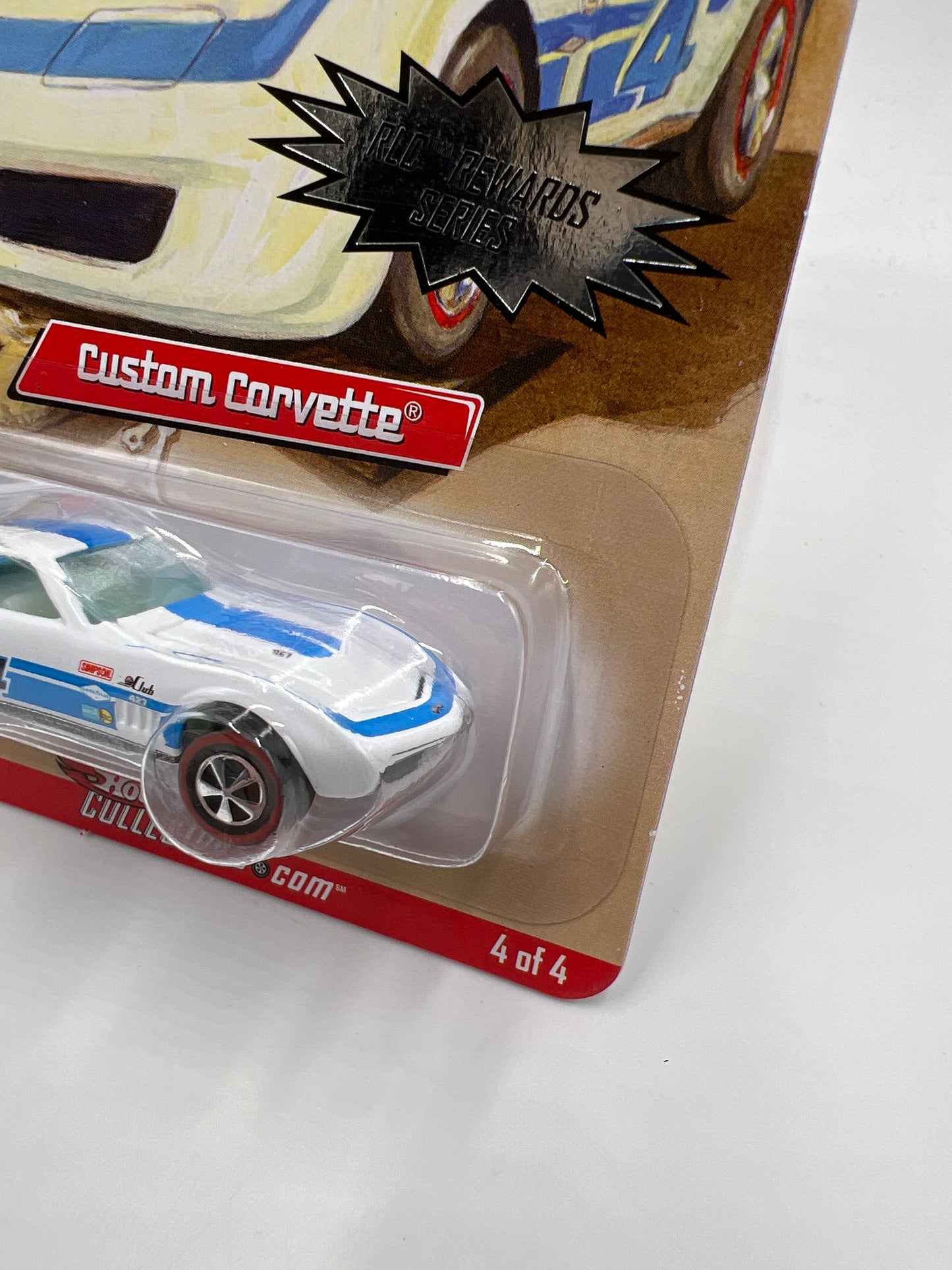 2007 Hot Wheels RLC Rewards Series #4 Custom Corvette White 2406/4981 W/Protector