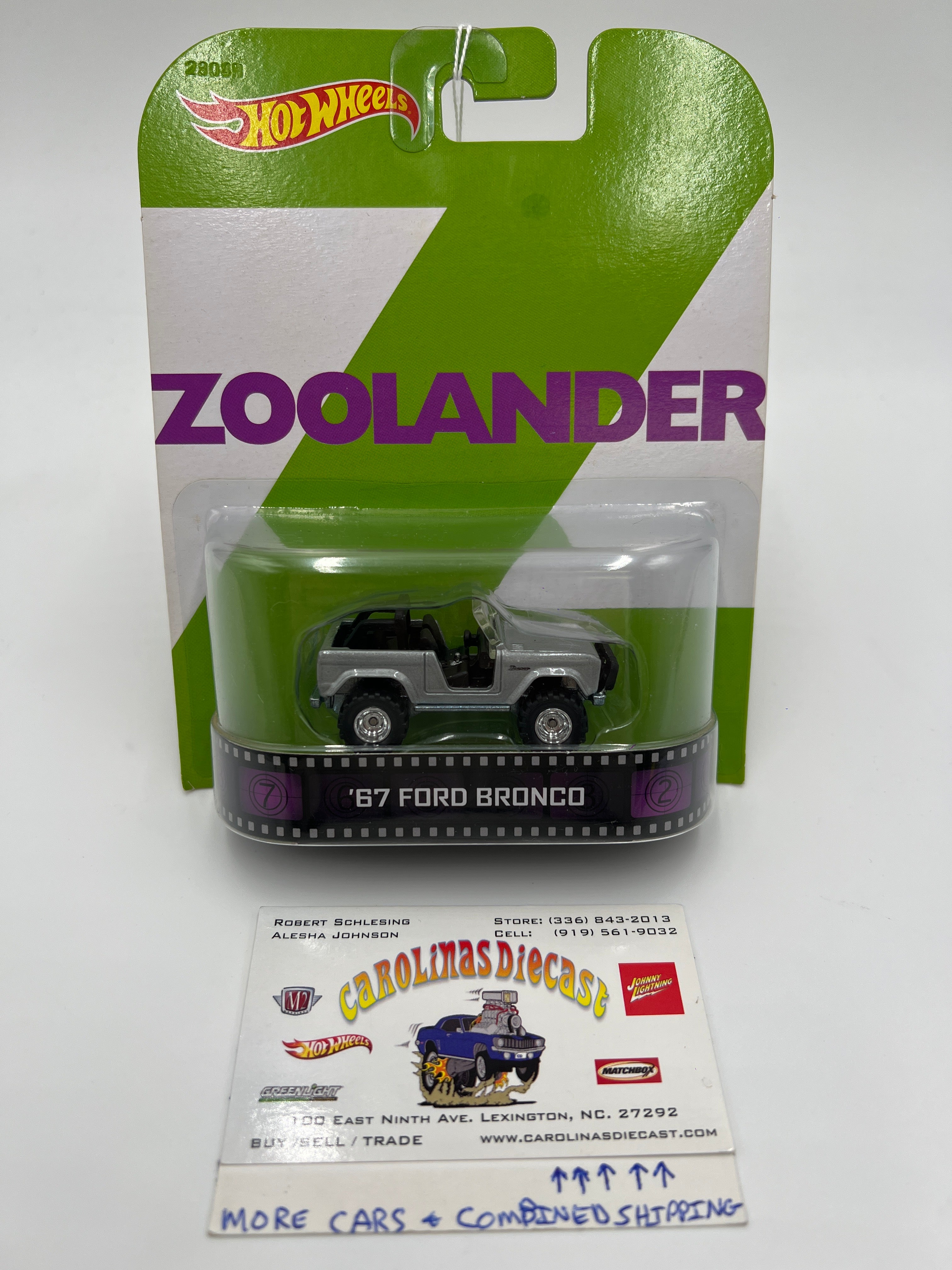 Hot Wheels Retro Entertainment Zoolander 67 Ford Bronco Silver