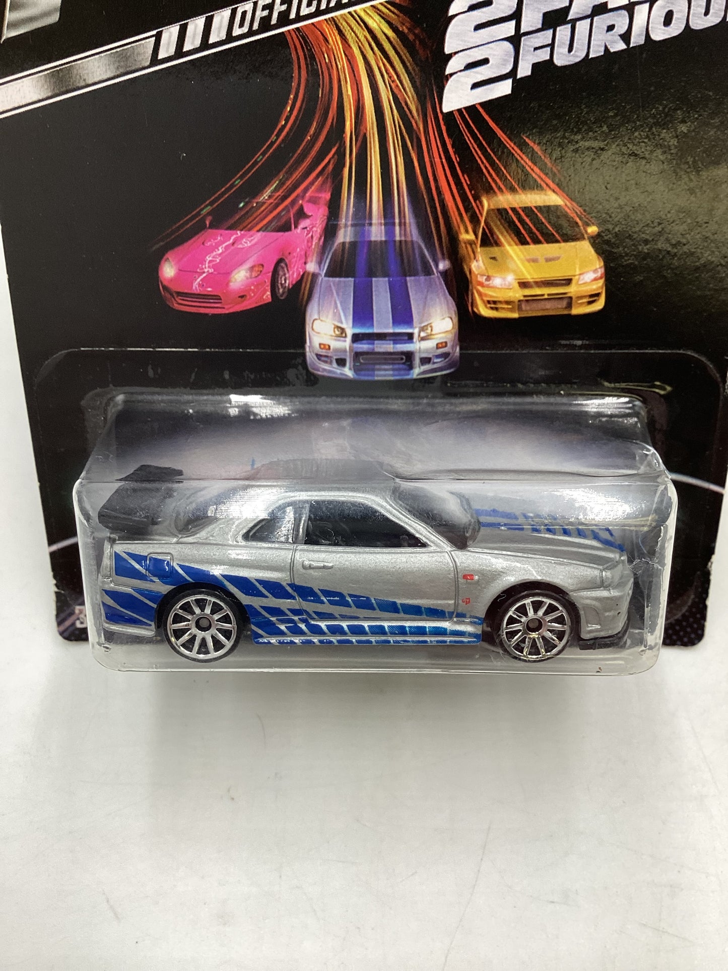 Hot wheels Fast and Furious Nissan skyline GT-R (R34) Black Wing VHTF CRUSHED BLISTER WITH Protector