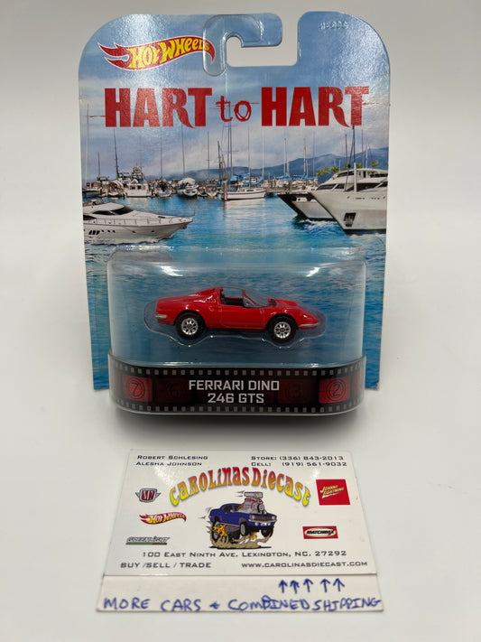 Hot Wheels Retro Entertainment Hart to Hart Ferrari Dino 246 GTS Red W/Protector