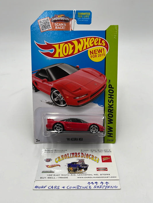 Hot Wheels 2015 HW Workshop #218 90 Acura NSX Red 218/250 105G