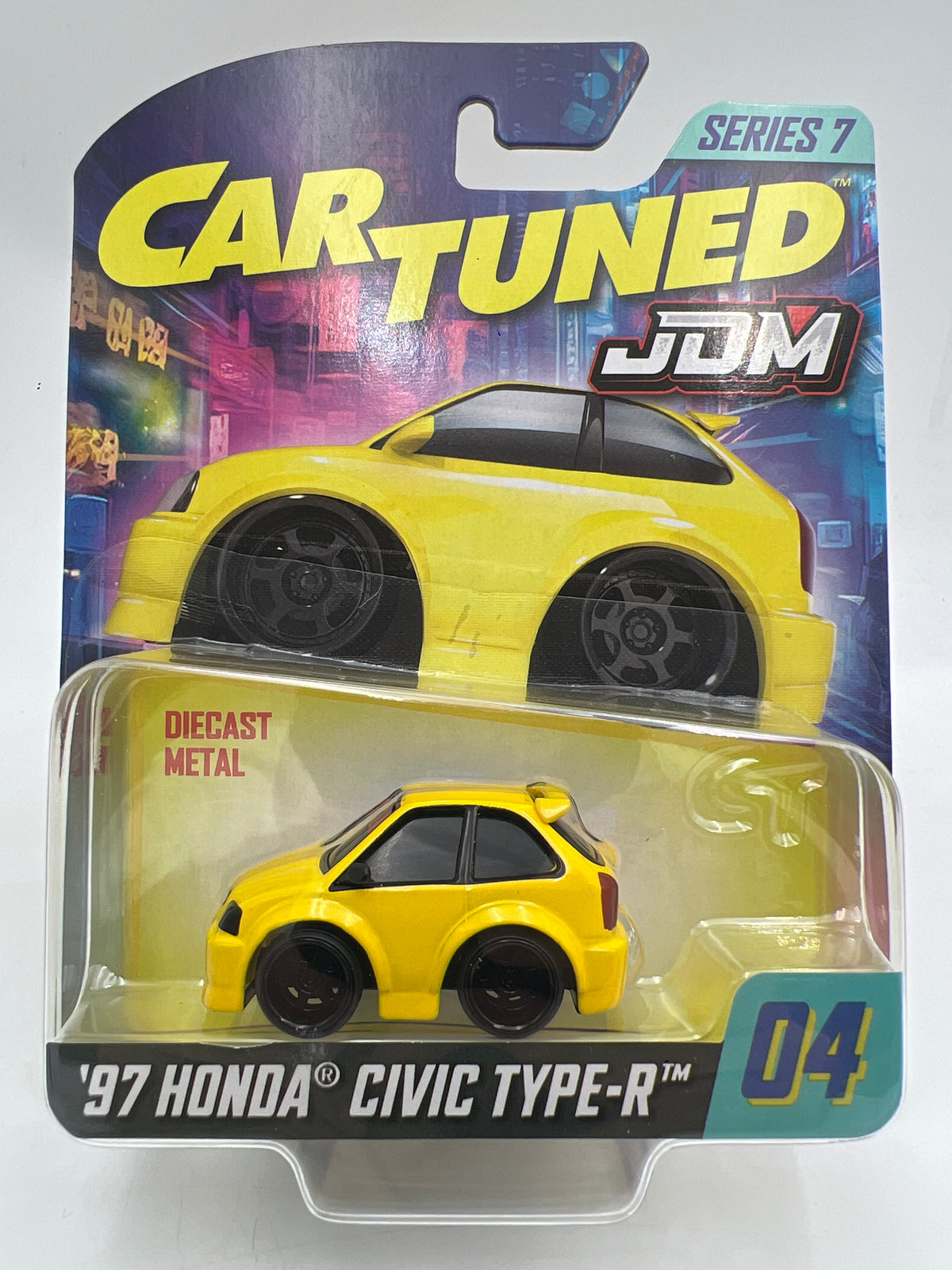 MGA Car Tuned JDM Series 7 #4 97 Honda Civic Type R Yellow