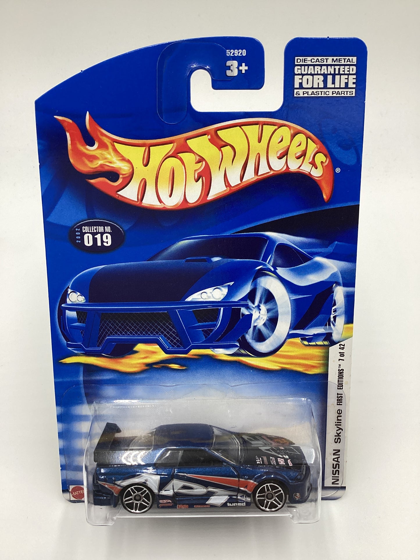 2002 Hot Wheels First Editions #019 Nissan Skyline Blue HTF PR5 Wheels W/Protector SR