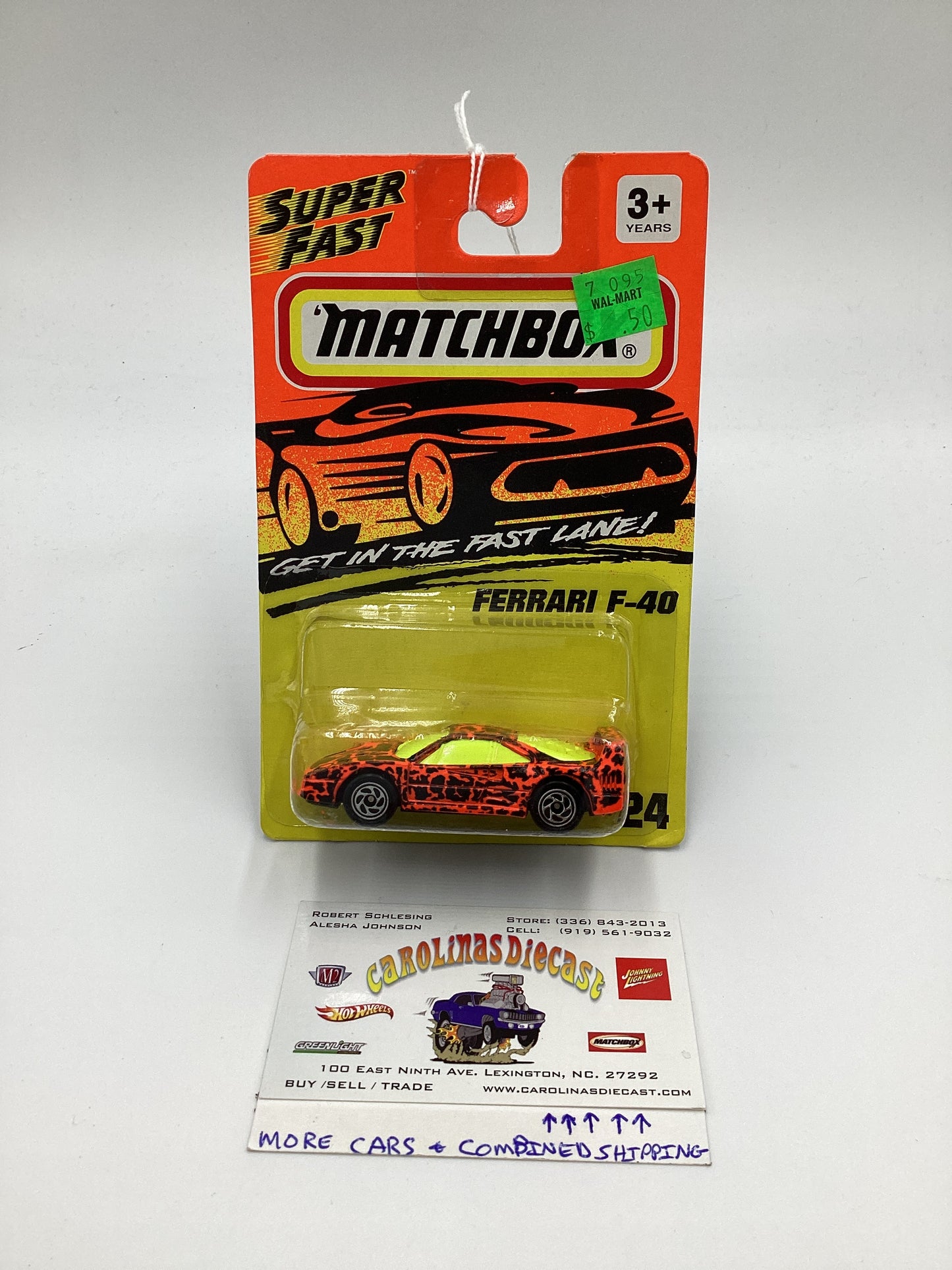 Matchbox Super Fast Get In The Fast Lane #24 Ferrari F-40 Orange/Black 206C