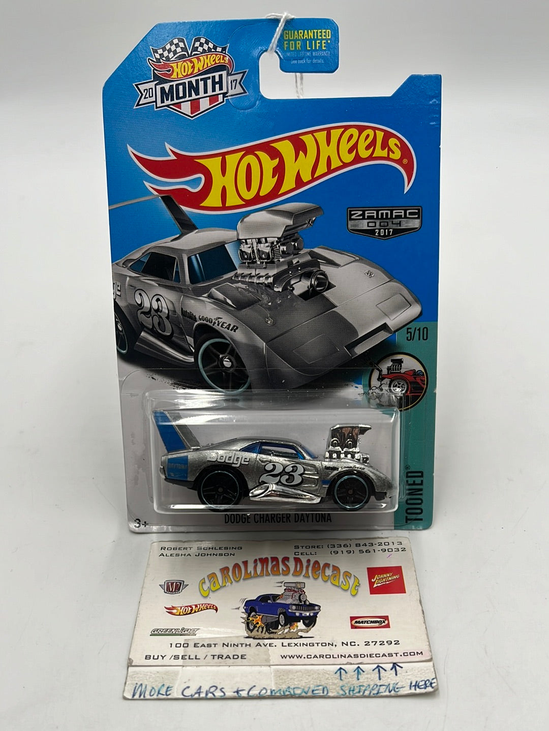 2017 Hot Wheels Zamac Dodge Charger Daytona #4 143E