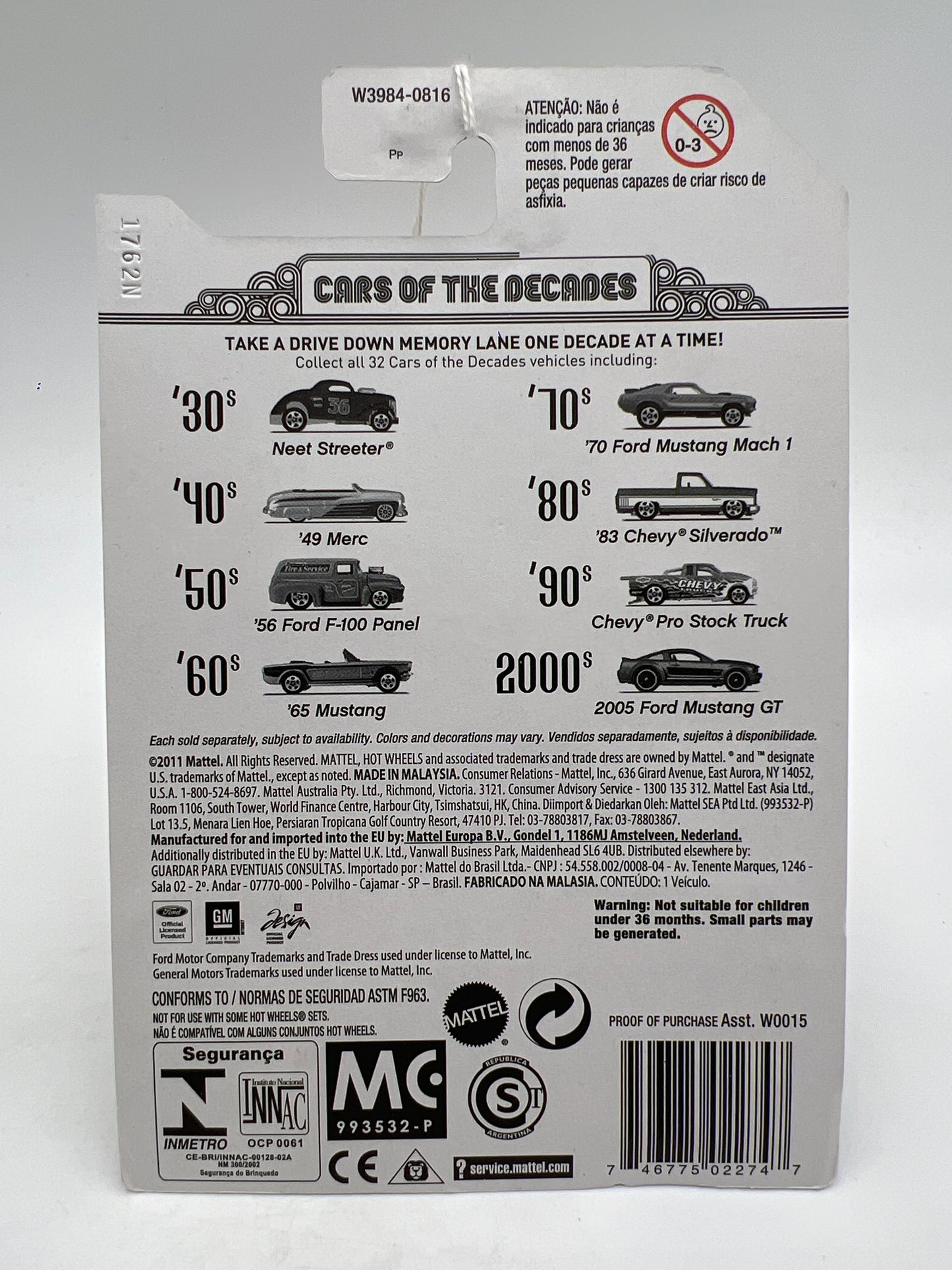 Hot Wheels Cars of the Decades The 60s #16 65 Mustang Green 164E