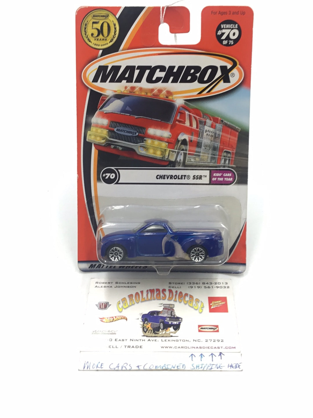2002 matchbox 70 years #70 Chevrolet SSR HH1