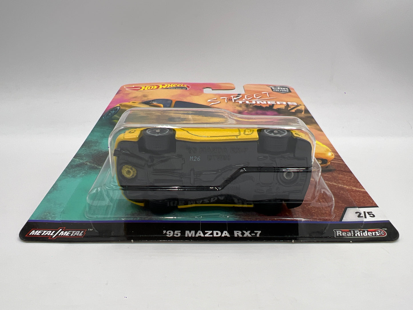 Hot Wheels Premium Street Tuners #2 95 Mazda RX-7 Yellow W/Protector