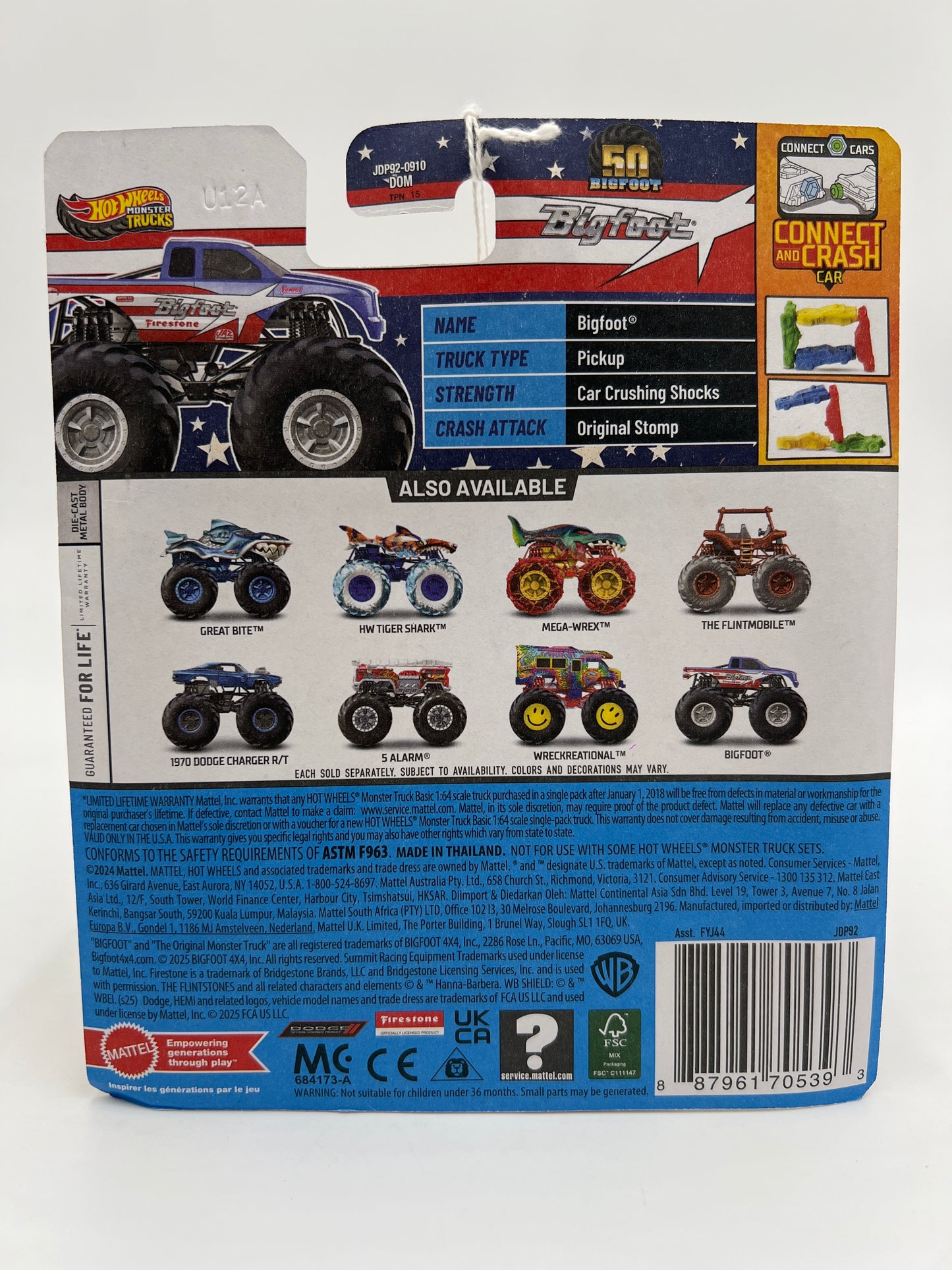 Hot Wheels Monster Trucks Leading Legends #6 Bigfoot 135B