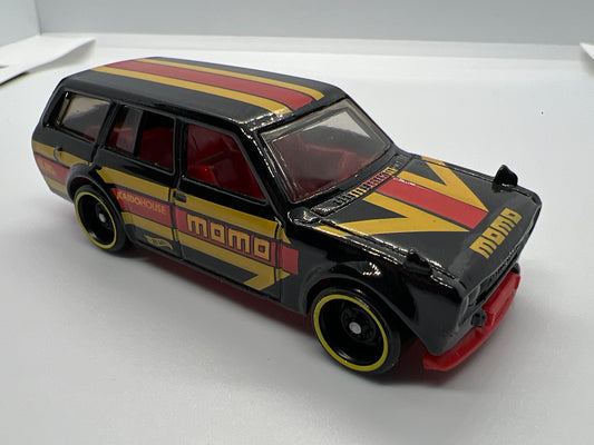Hot Wheels 1/64 Mainline 71 Datsun 510 Wagon Momo Black Loose