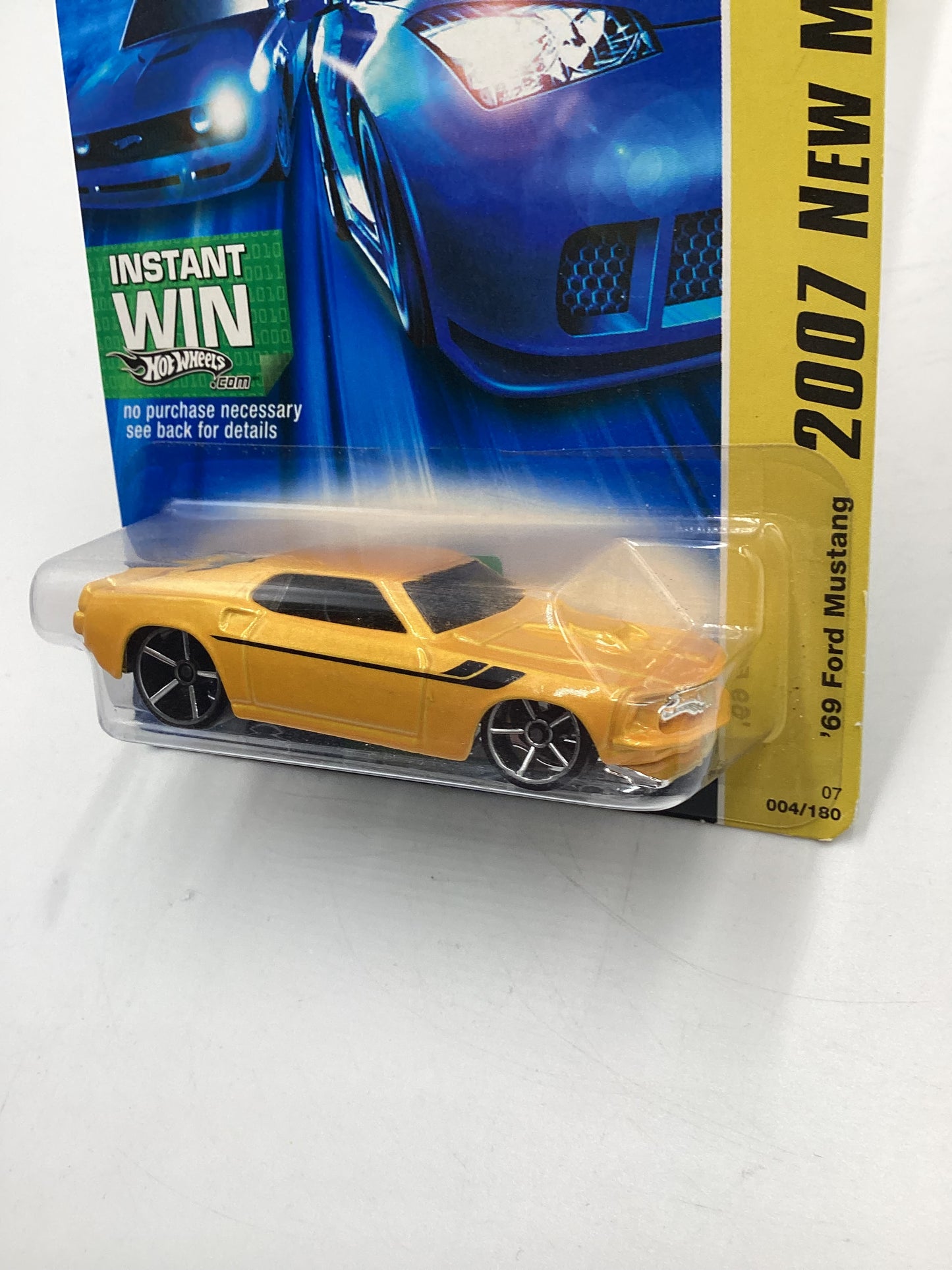 2007 Hot Wheels New Models #4 69 Ford Mustang Yellow 26H