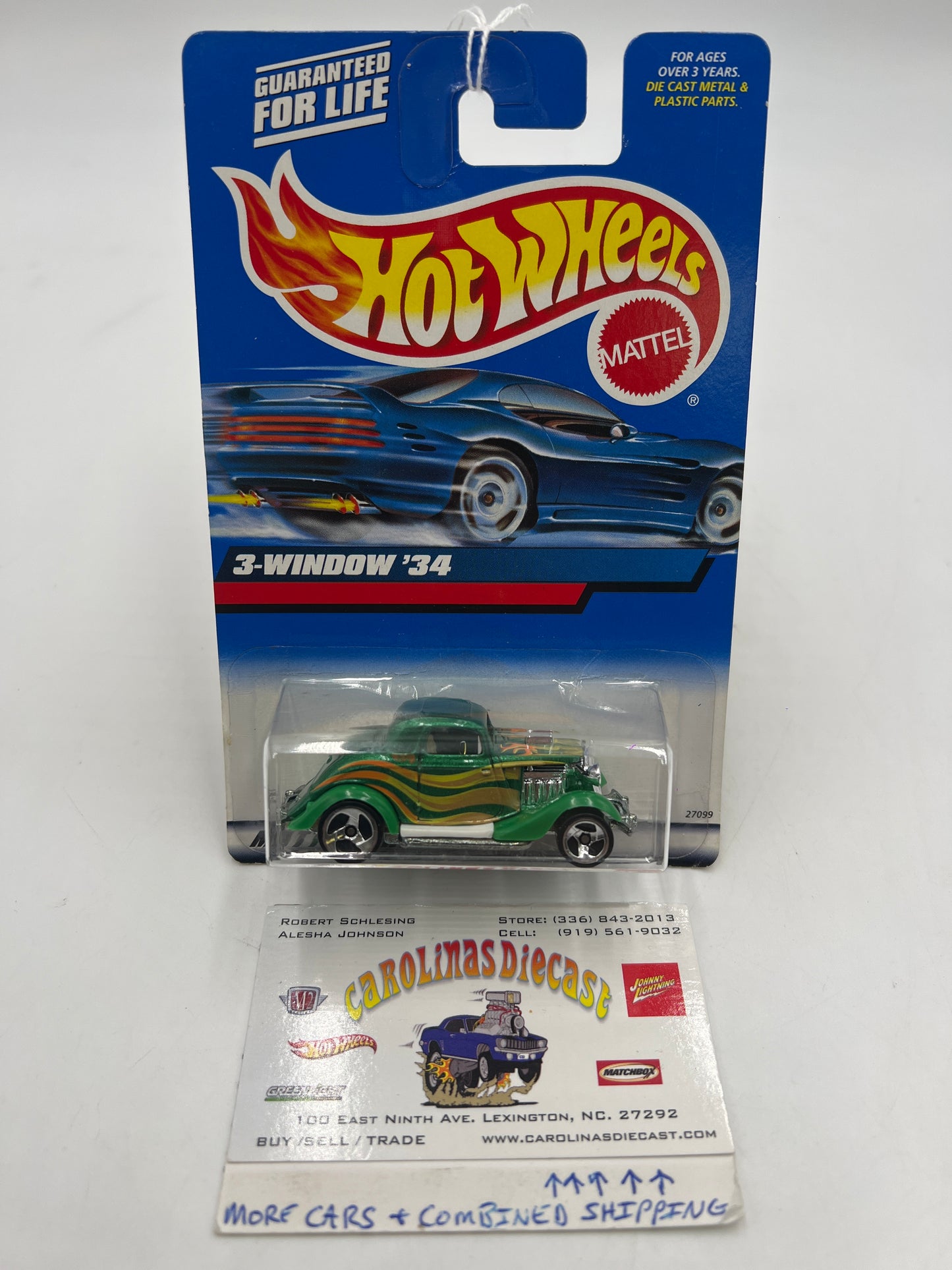 2000 Hot Wheels #132 3-Window 34 Green 35C