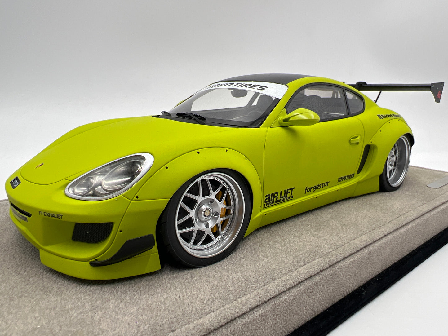 RARE #4/10 Made AutoBarn AB Models 1/18 Scale Porsche Cayman Rocket Bunny W/Box