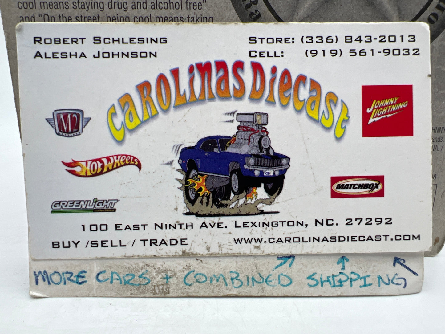 Johnny Lightning Small Card Sgt Rick Browns 1955 Chevy 216P