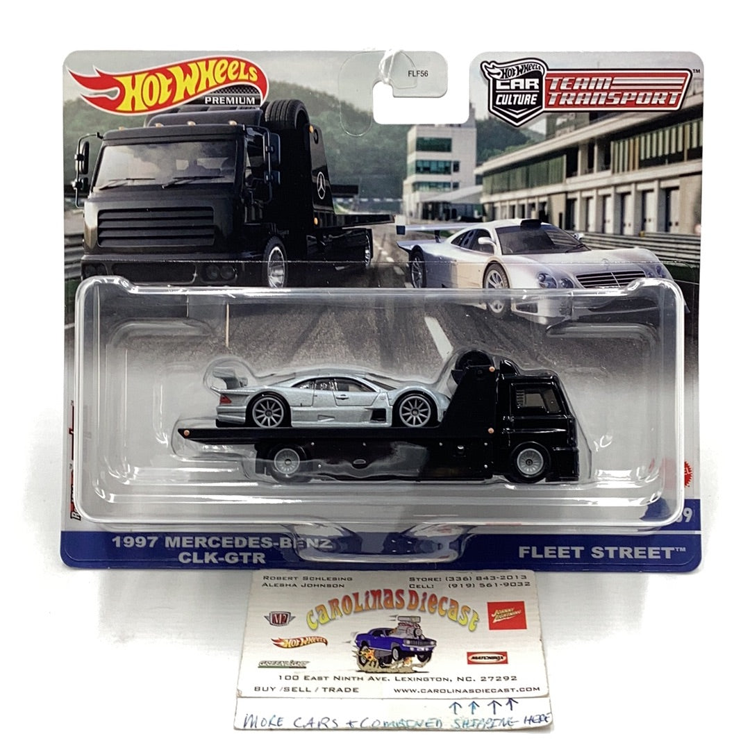 HOT WHEELS CAR CULTURE TEAM TRANSPORT #59 1997 Mercedes Benz CLK- GTR Fleet Street 282E