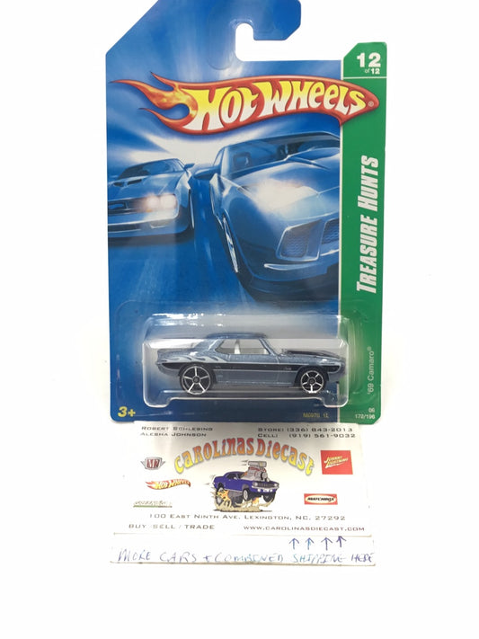 2008 Hot Wheels Treasure Hunt #172 69 Camaro BB1