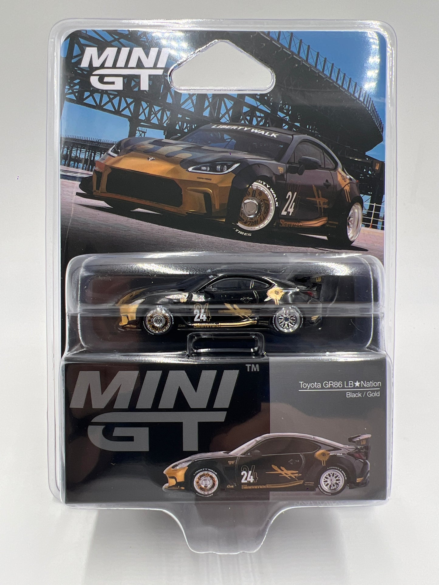 Mini GT #1149 Toyota GR86 LB Nation Black/Gold