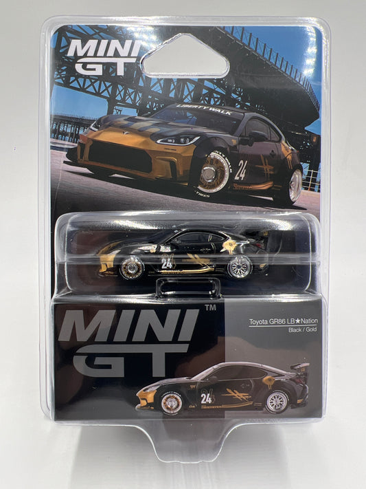 Mini GT #1149 Toyota GR86 LB Nation Black/Gold