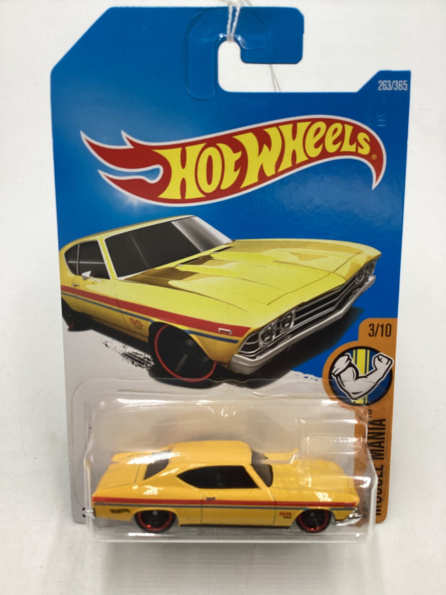 2017 Hot wheels #263 69 Chevelle SS 396 Yellow 13A