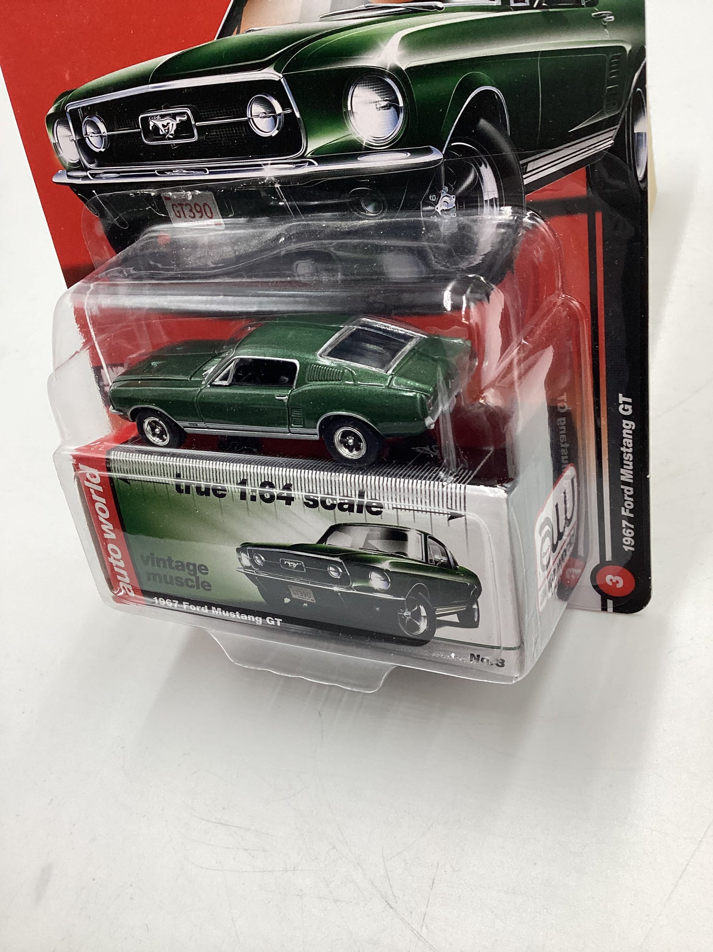 Auto World Vintage Muscle #3 1967 Ford Mustang GT Green 183C