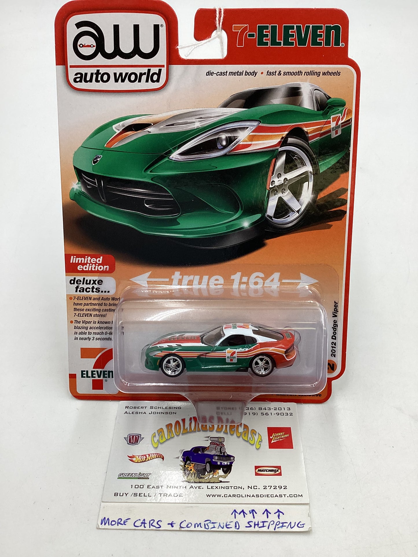 Auto world 7-Eleven 7-11 2012 Dodge Viper 181B