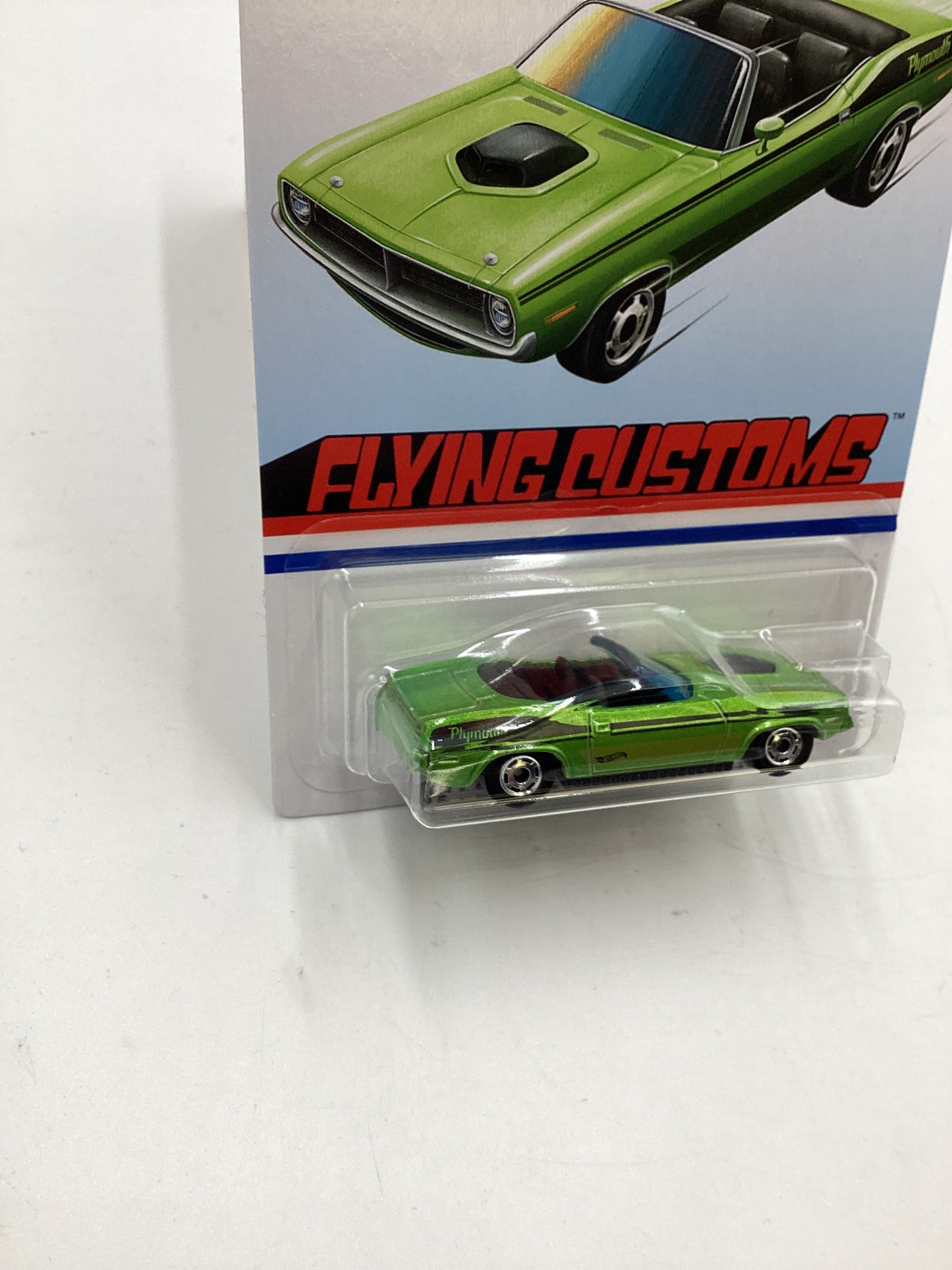 Hot Wheels Target Exclusive Flying Customs 70 Plymouth Barracuda Green 156G