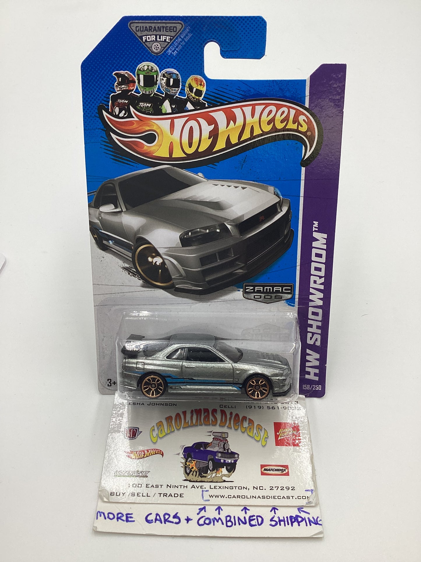 2013 Hot Wheels Zamac 006 #158 Nissan Skyline GT-R R34 W/Protector