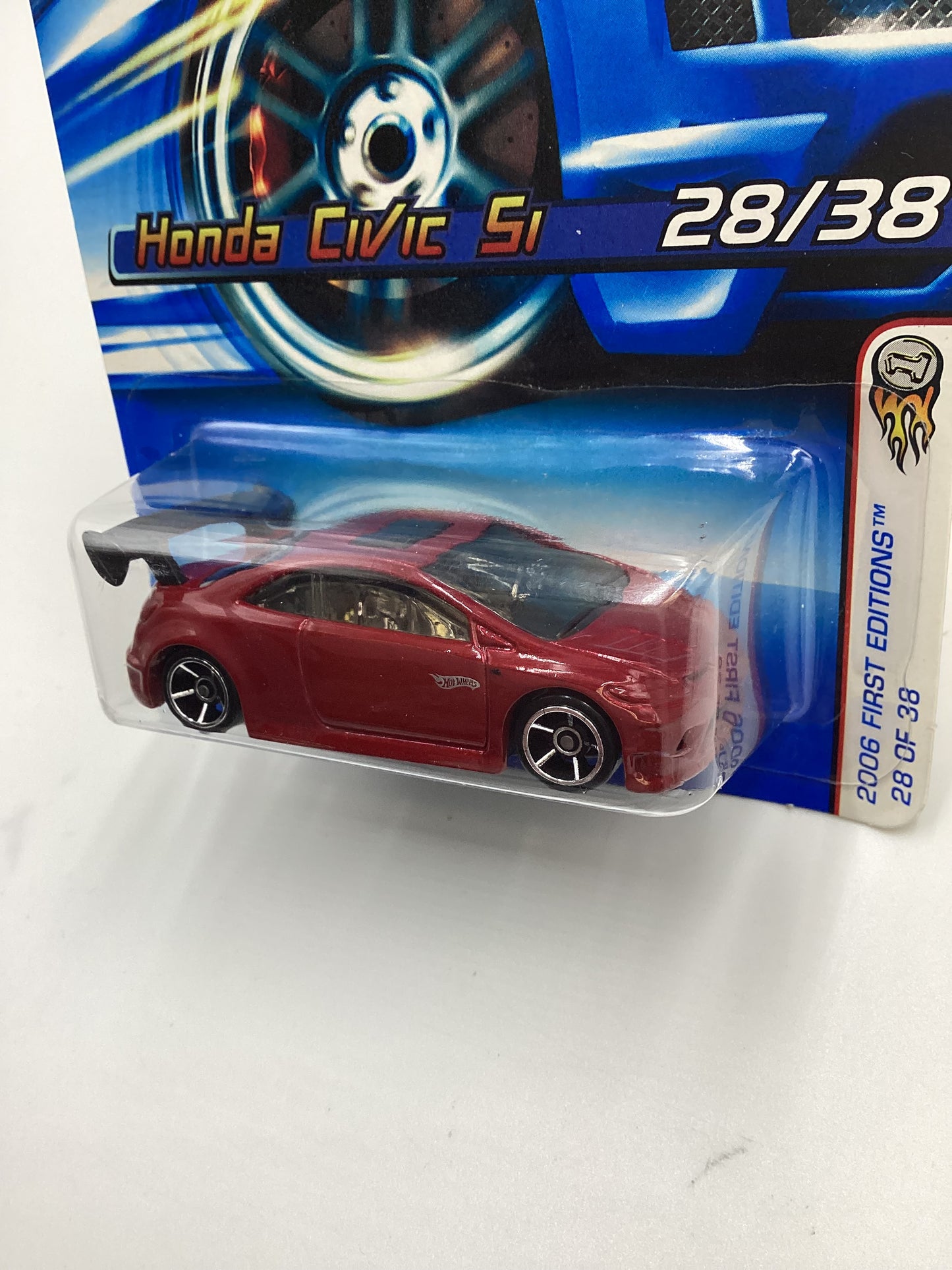 2006 Hot wheels #028 Honda Civic Si Red OH5 Chrome Wheels SR