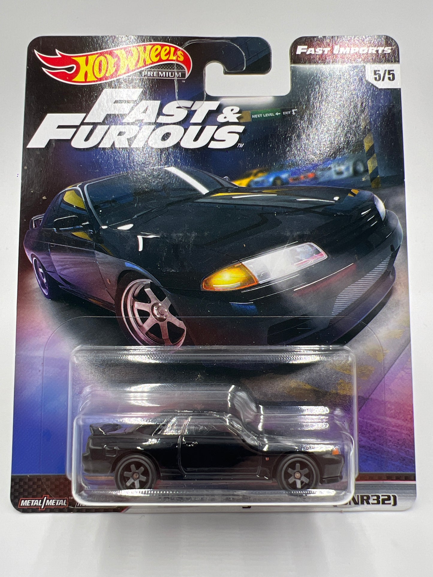 Hot Wheels Fast & Furious Fast Imports #5 Nissan Skyline GT-R BNR32 Black W/Protector