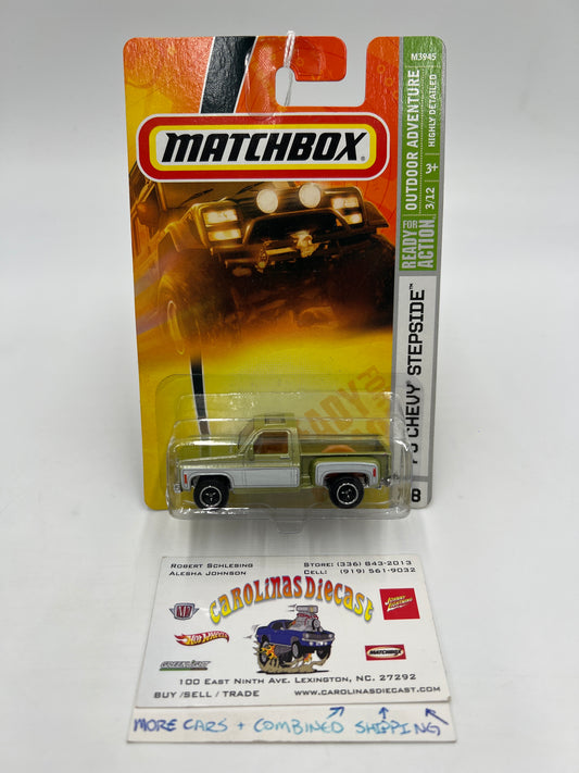 Matchbox Outdoor Adventure #78 75 Chevy Stepside Green/White 209H