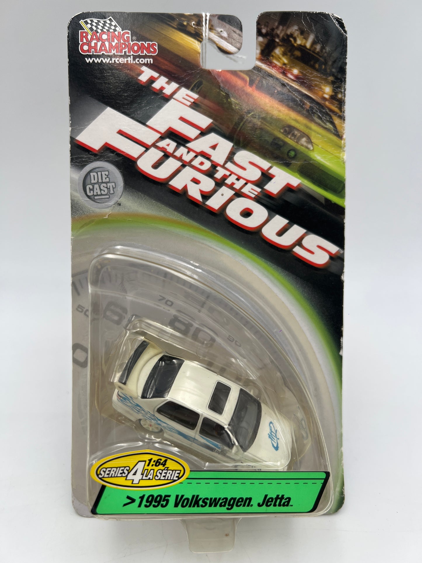 Racing Champions Fast & Furious Series 4 1995 Volkswagen Jetta White Bad Card