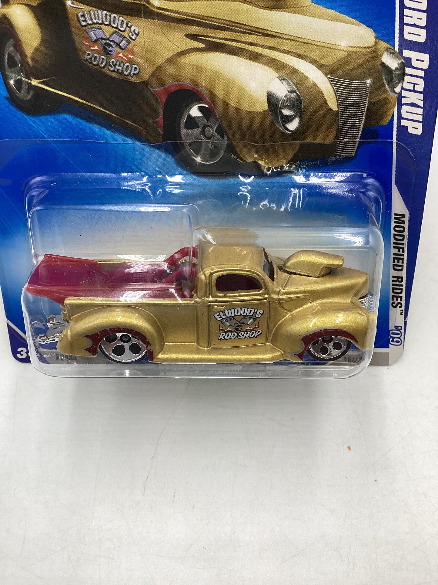 2009 Hot Wheels Modified Rides #164 40 Ford Pickup Gold 5 Dot Wheels 28E