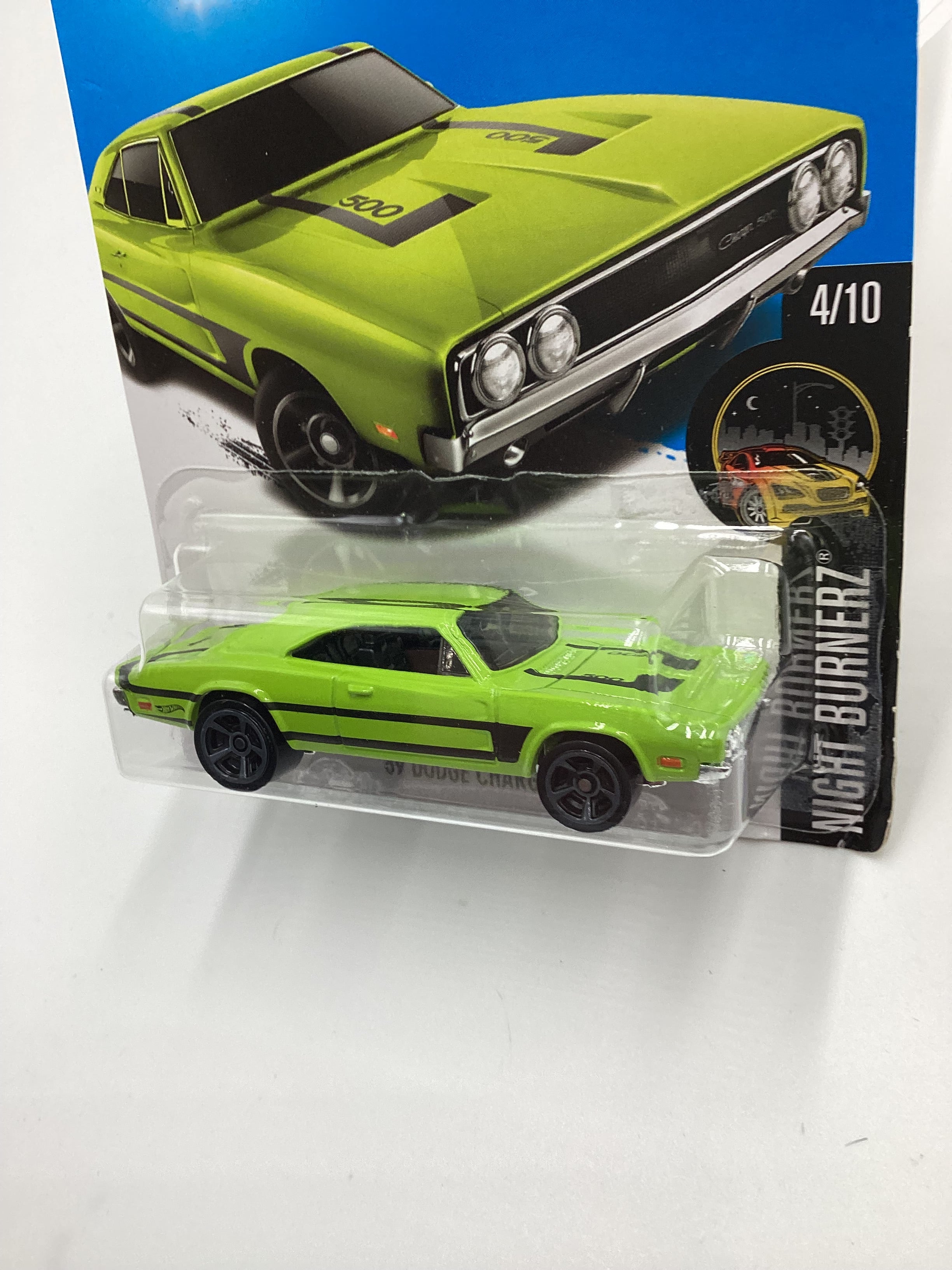 2019 Hot wheels #84 69 Dodge Charger 500 Light Green 54A